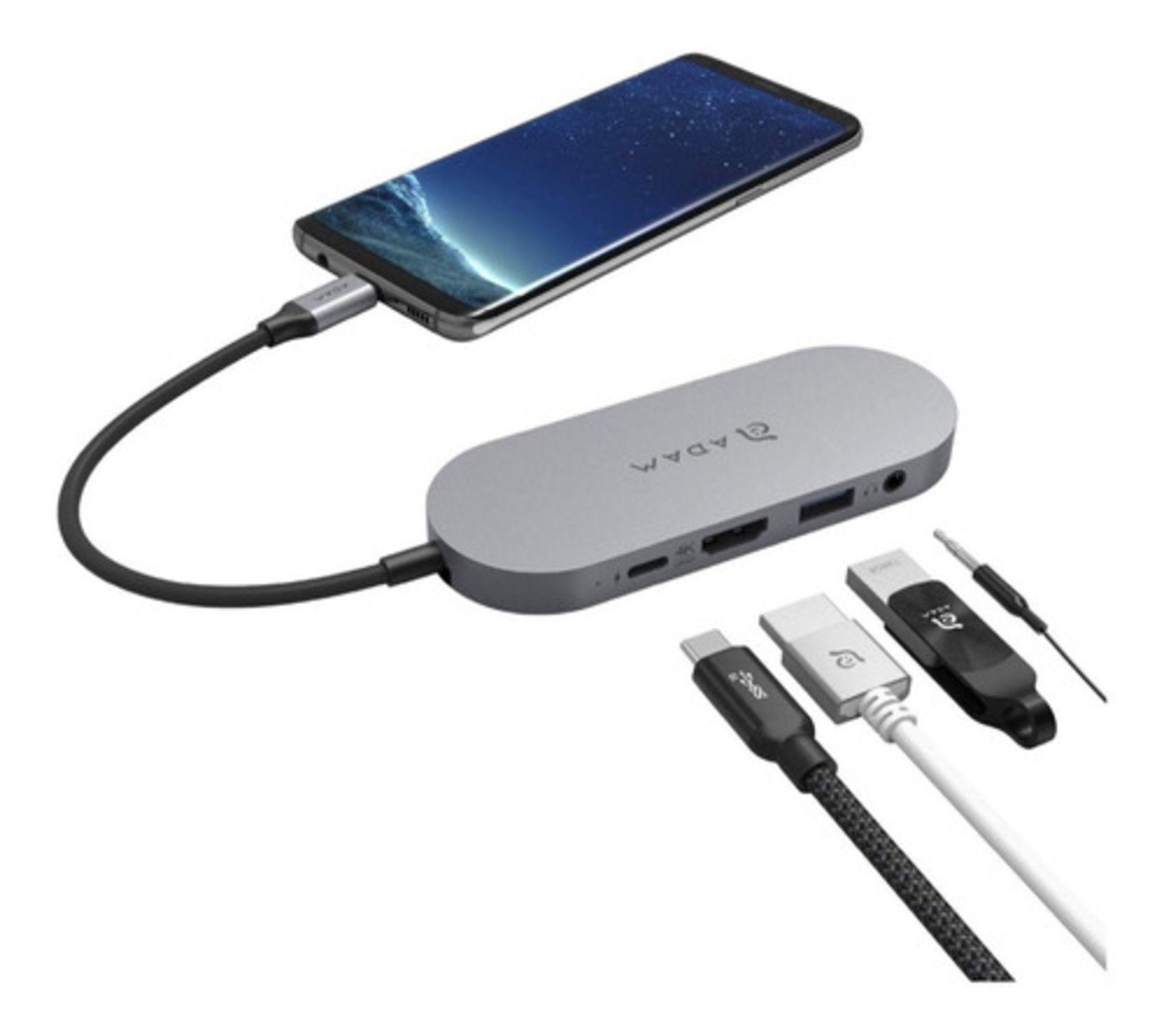 Adaptador Usb-c Con Ssd 4 A 1 Integrado Adam Elements-0