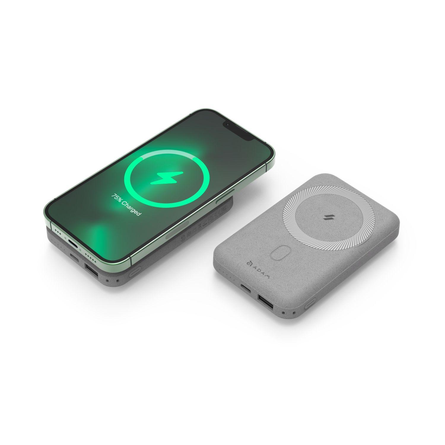 Bateria de Carga Magnetica 10.000 mAh Adam Elements Gris-4