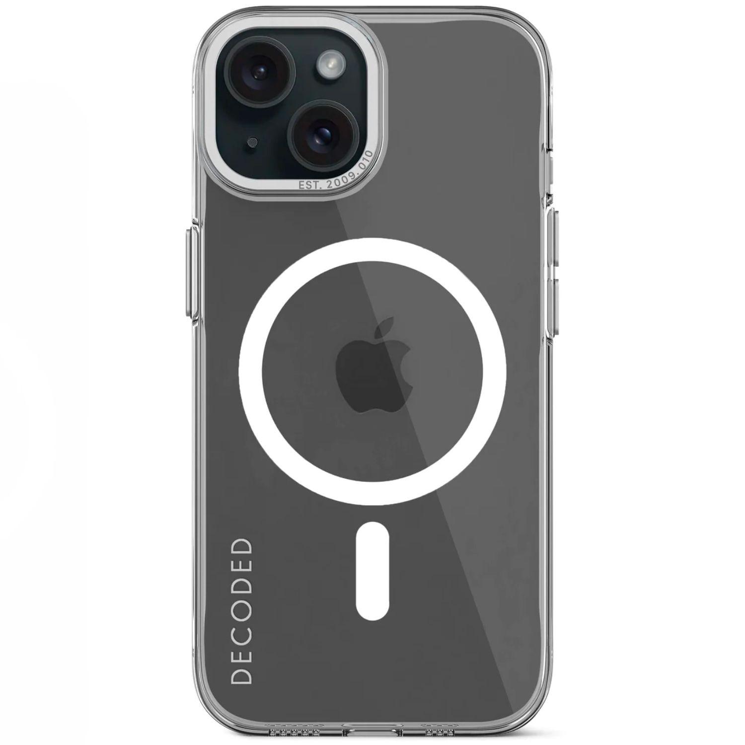 Funda reciclada MagSafe iPhone 15 Decoded Transparente-0
