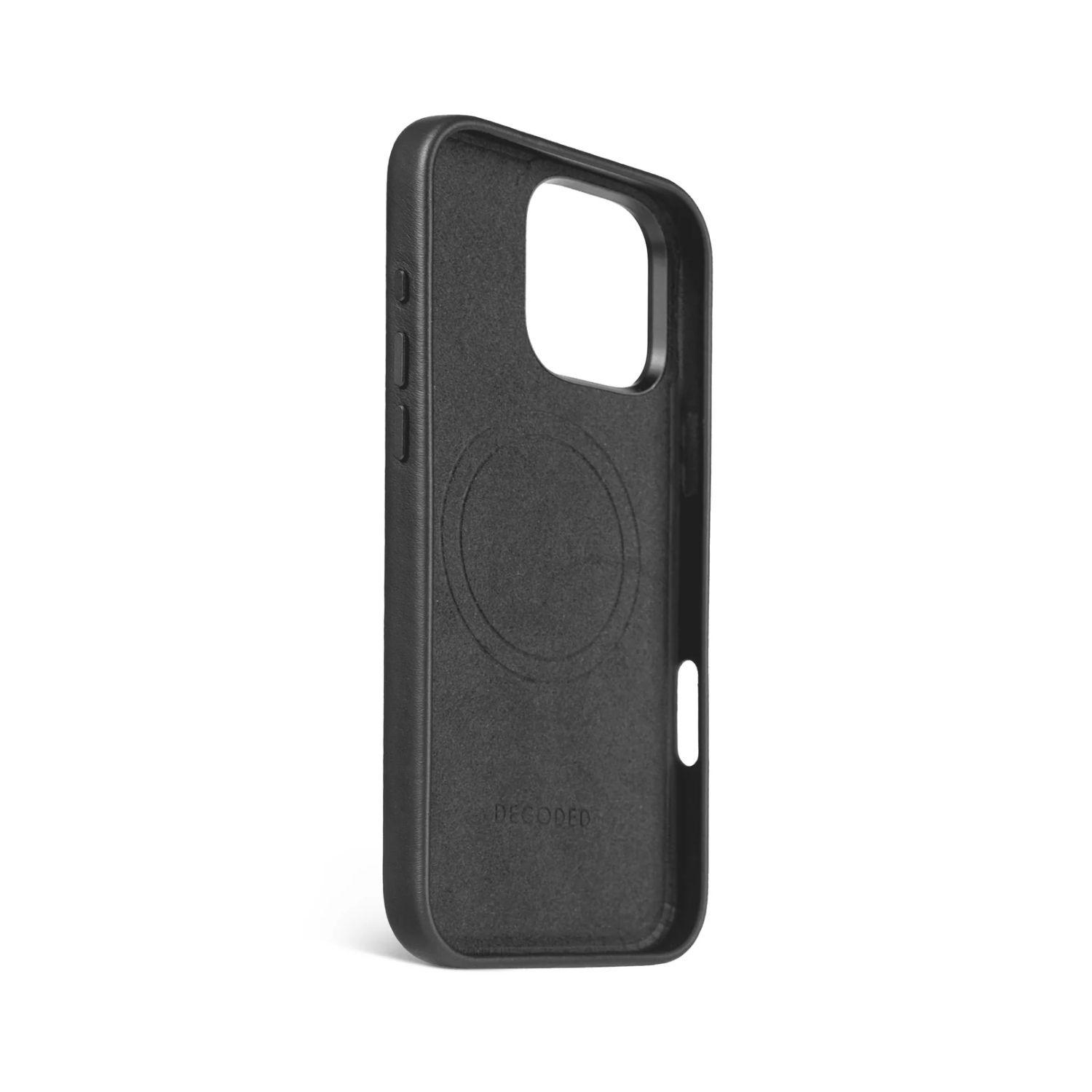 Funda cuero Magsafe iPhone 16 Pro Max Decoded Negro-5