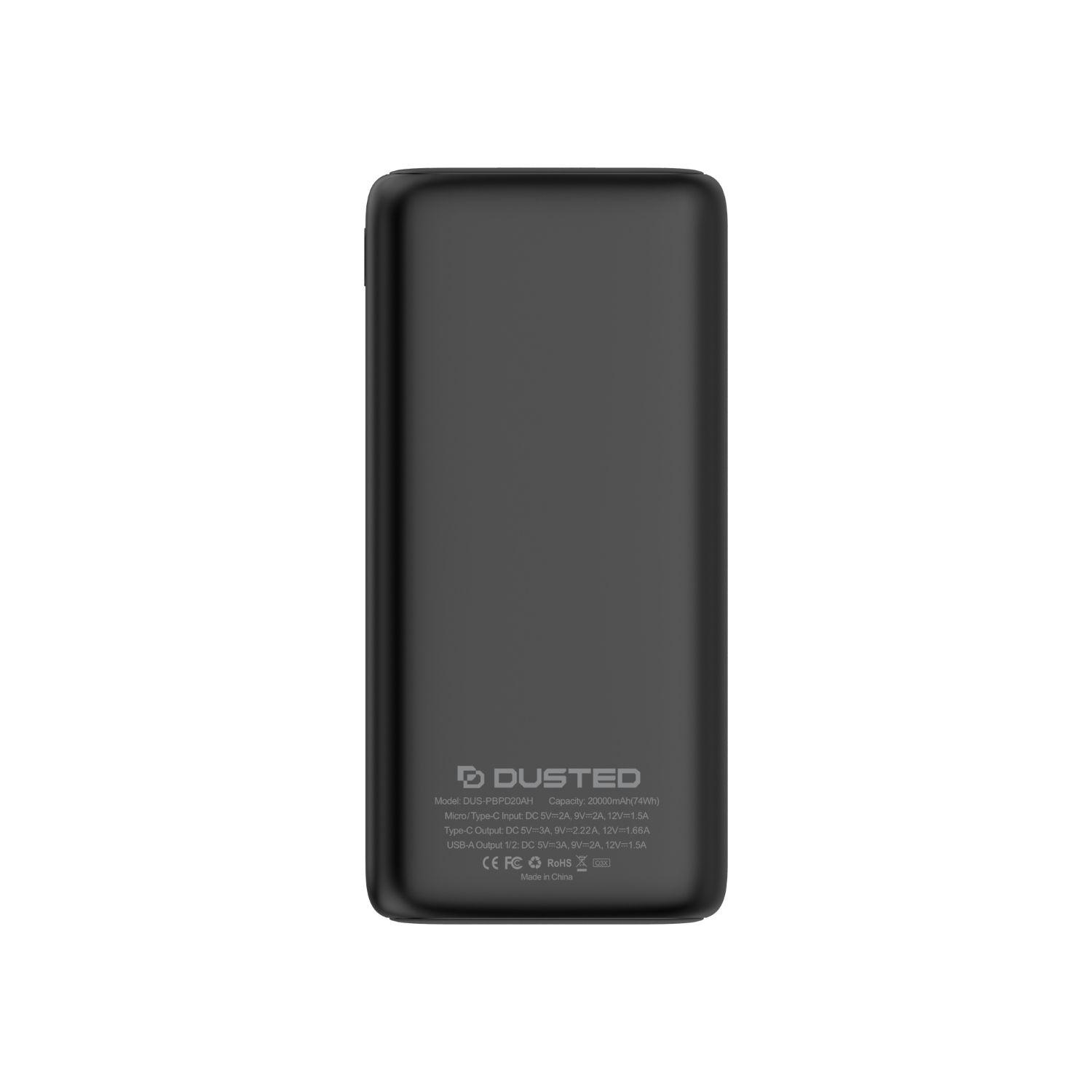 Bateria externa de Carga Rápida 20W 20.000 mAh Dusted Negra-5