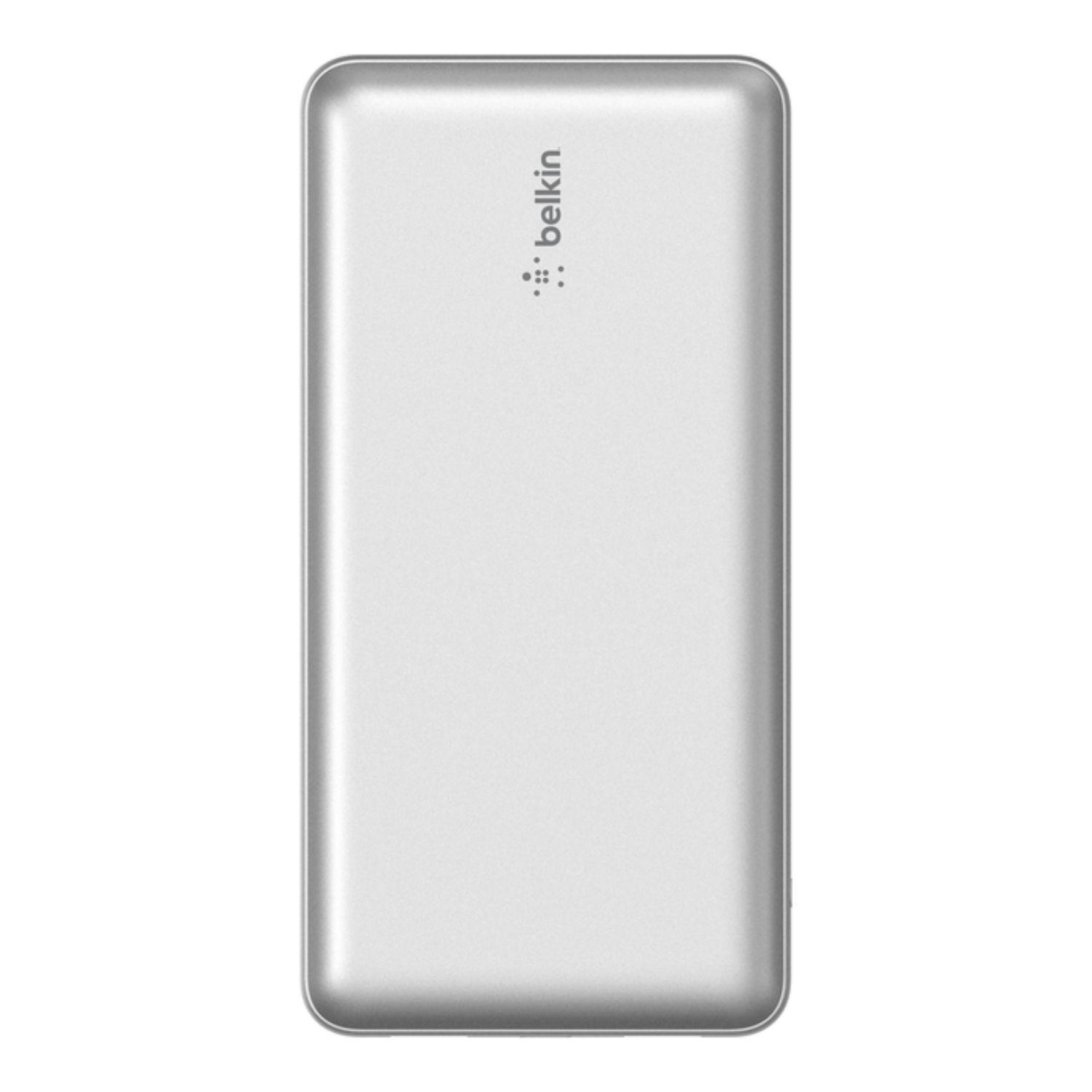 Batería Portátil 20.000 mAh USB-A y USB-C 15W Belkin Plata-3
