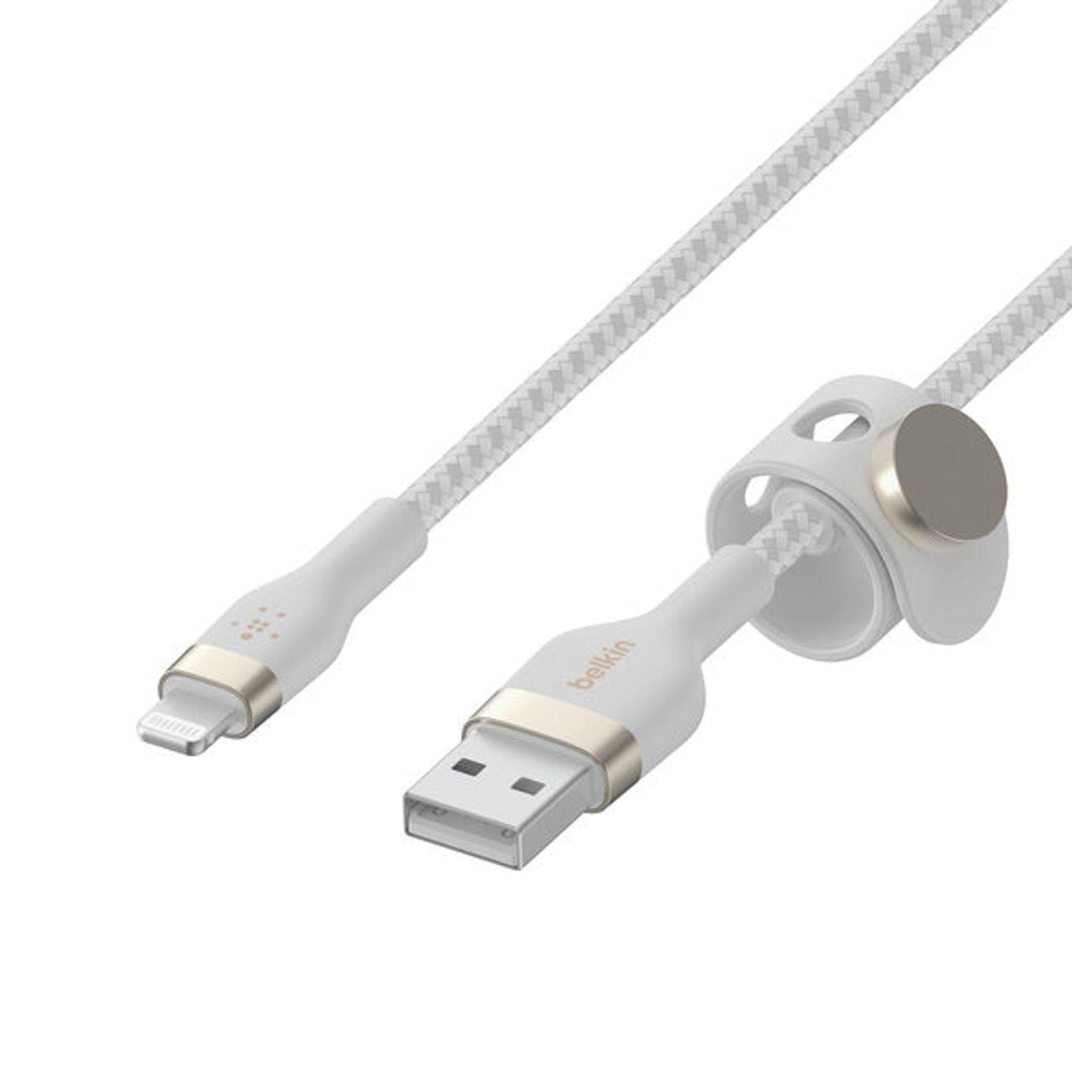 Cable Usb-a A Ligthing 1mt  Pro Flex Belkin Blanco-3
