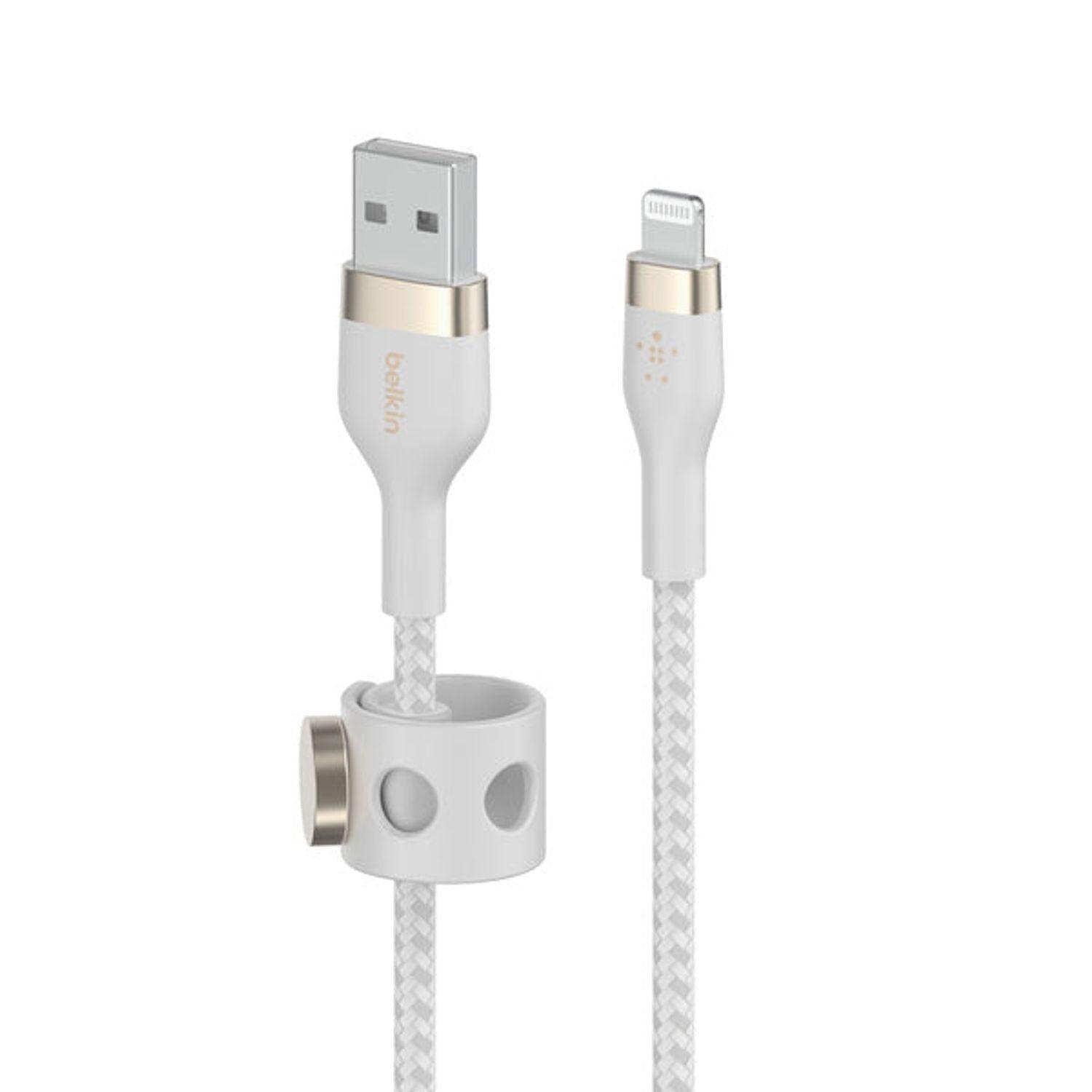 Cable Usb-a A Ligthing 1mt  Pro Flex Belkin Blanco-2