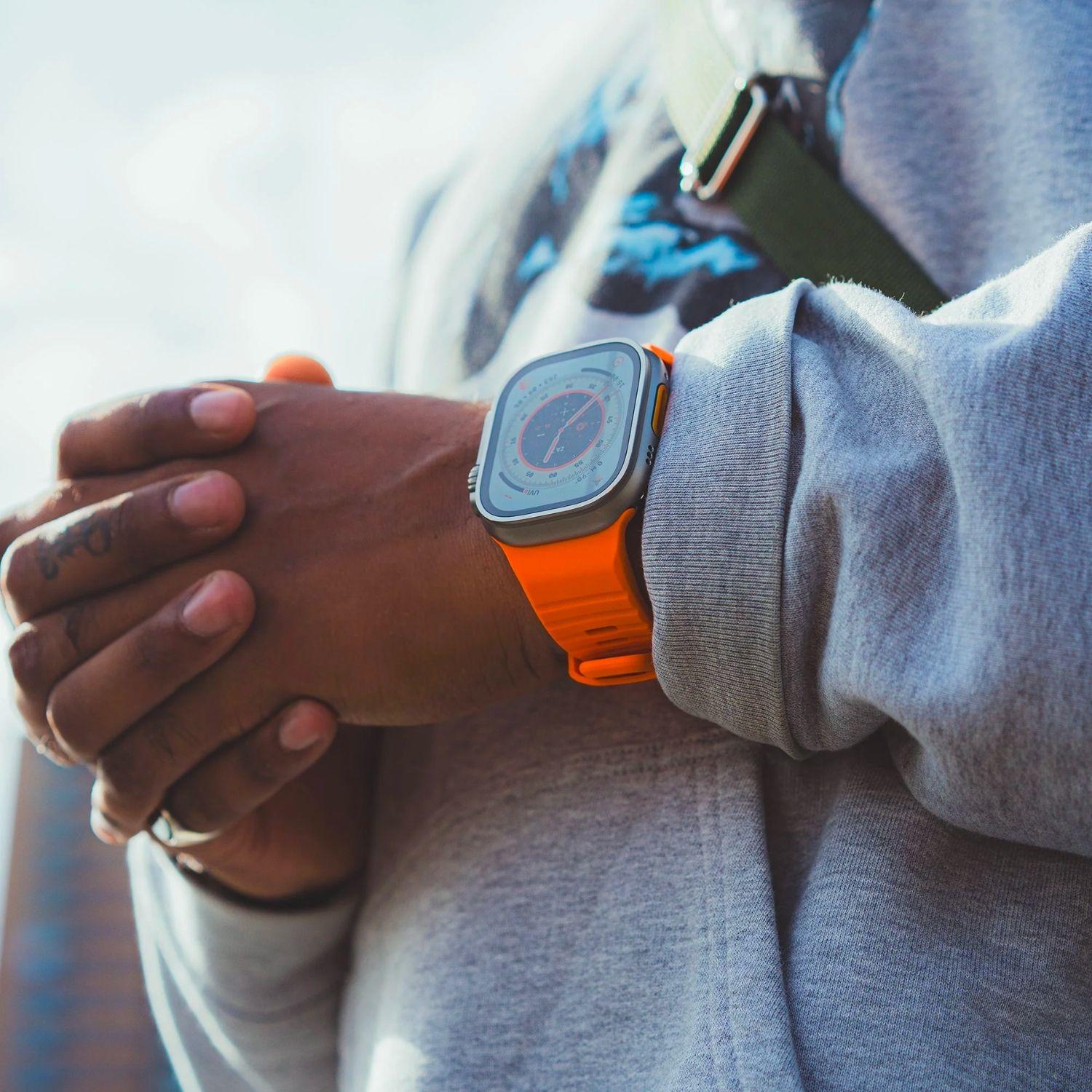 Banda para Apple Watch 49mm de Silicona UT Decoded Naranja-2