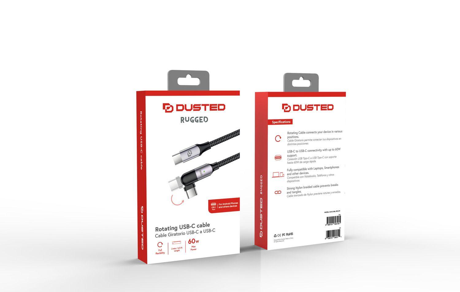 Cable Giratorio Usb-c A Usb-c 60w De 2m Rugged Dusted-5