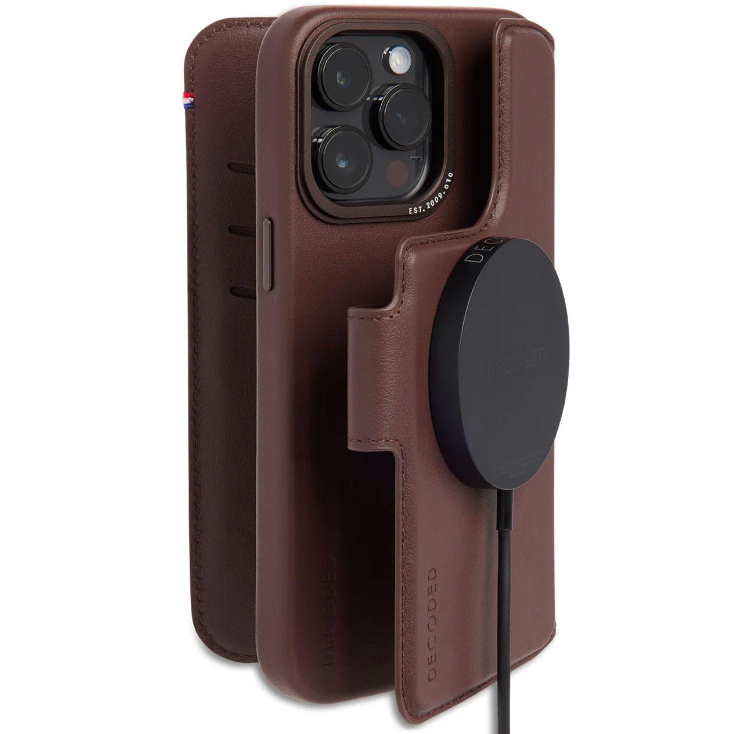 Funda cuero Wallet MagSafe iPhone 14 Pro Max Decoded Café-1