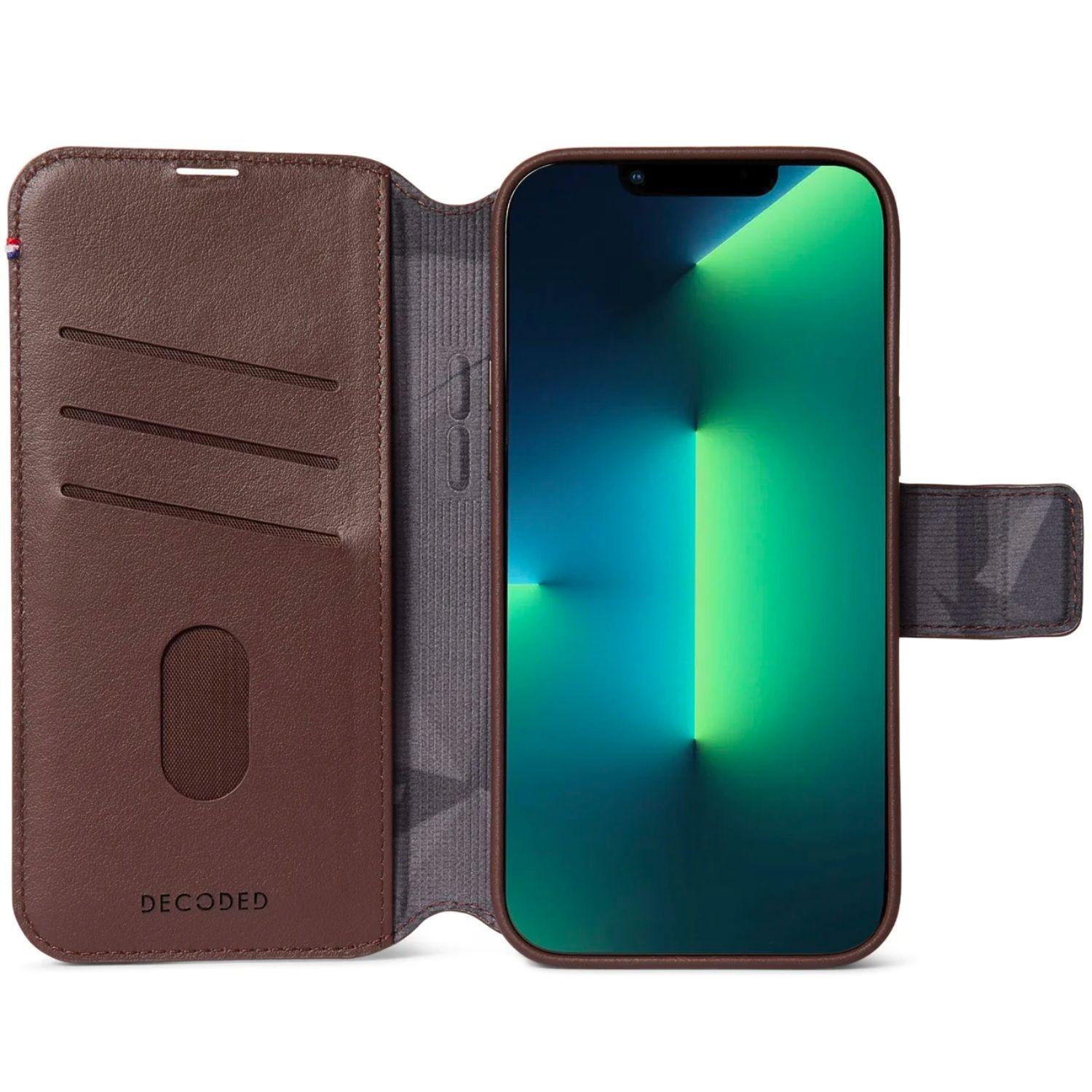 Funda cuero Wallet MagSafe iPhone 14 Pro Max Decoded Café-3