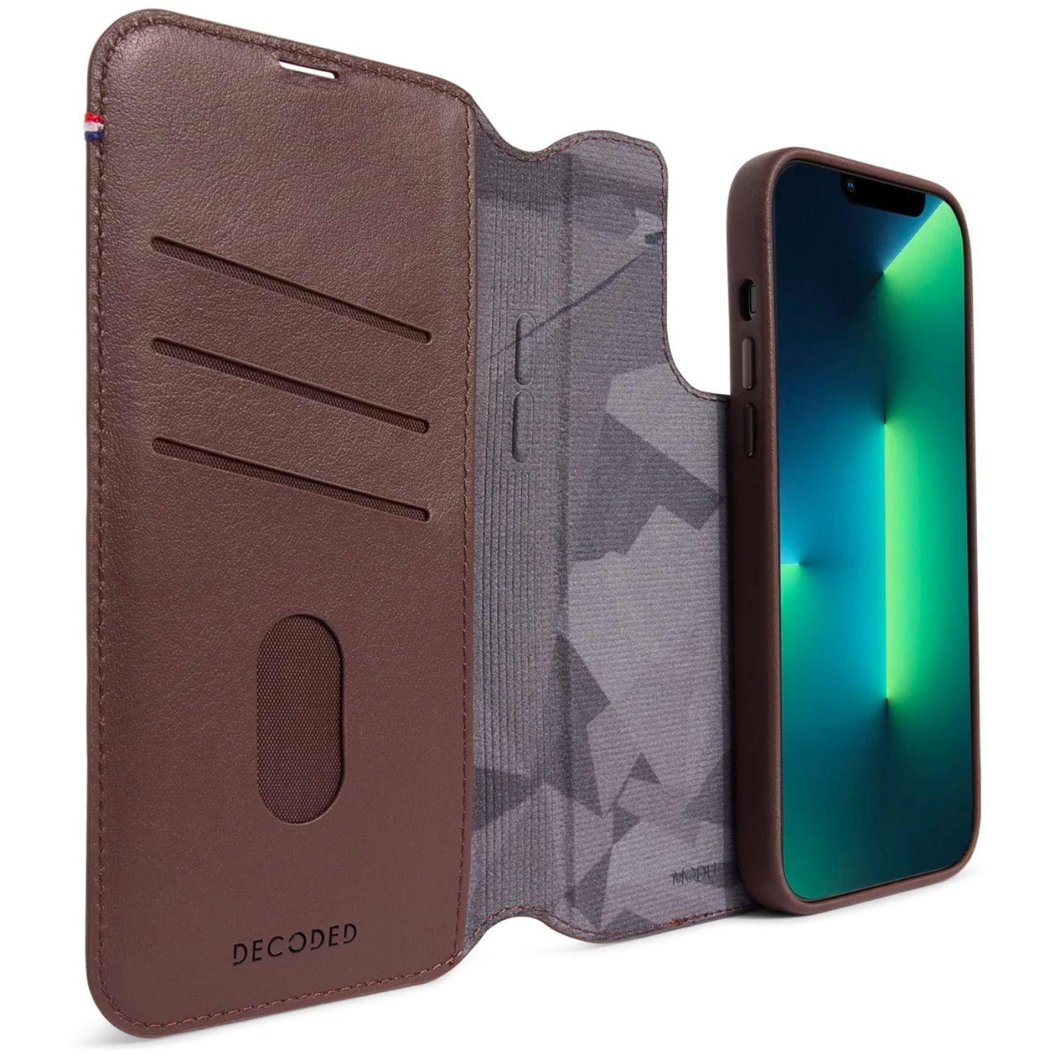 Funda cuero Wallet MagSafe iPhone 14 Pro Max Decoded Café-4