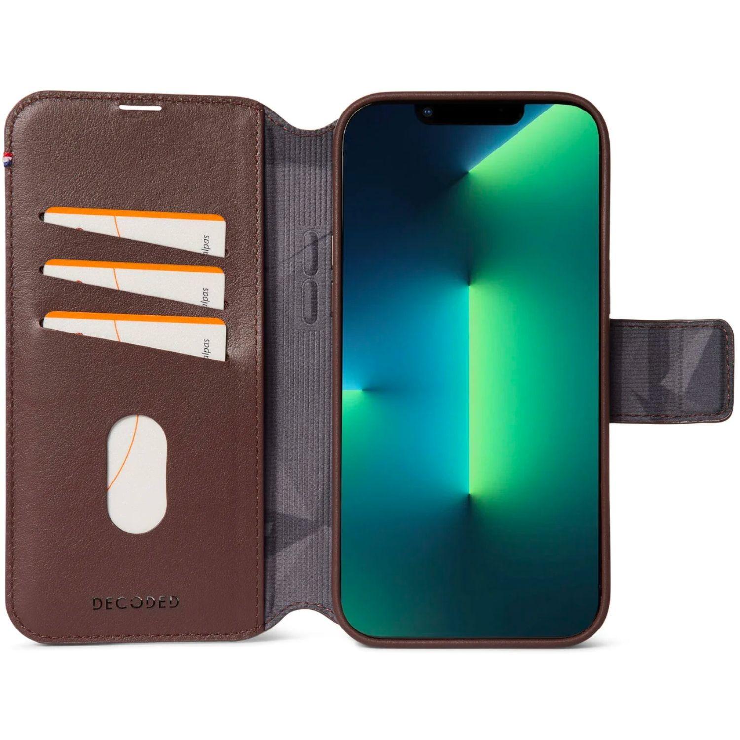 Funda cuero Wallet MagSafe iPhone 14 Pro Max Decoded Café-5