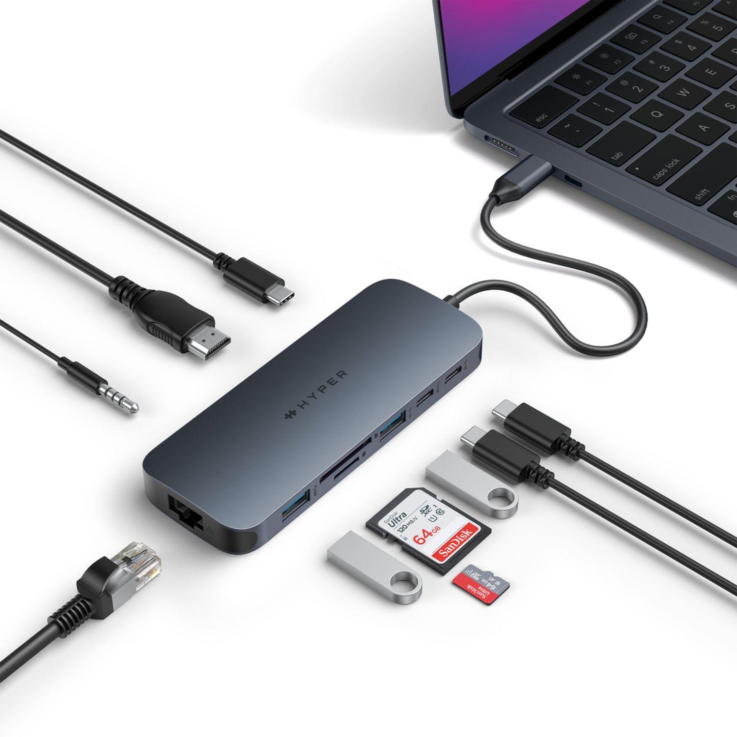 Hub USB-C Hyperdrive Next 10-1 hasta 140W Hyper-5