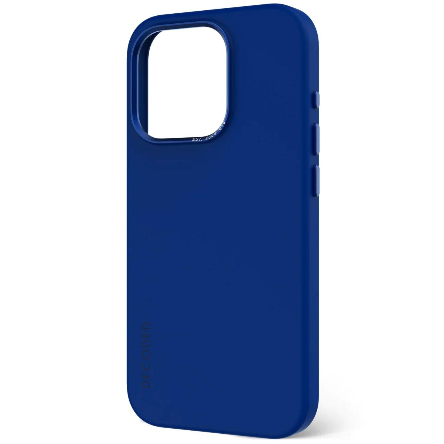 Funda silicona con MagSafe iPhone 15 Pro Max Decoded Azul-3