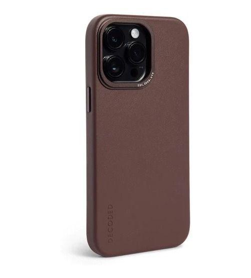 Funda Cuero Backcover Magsafe Para iPhone 14 Max Decoded Café-1