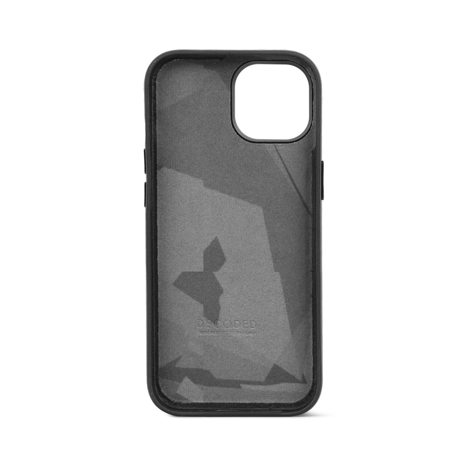 Funda cuero Backcover con MagSafe iPhone 15 Decoded Negro-1