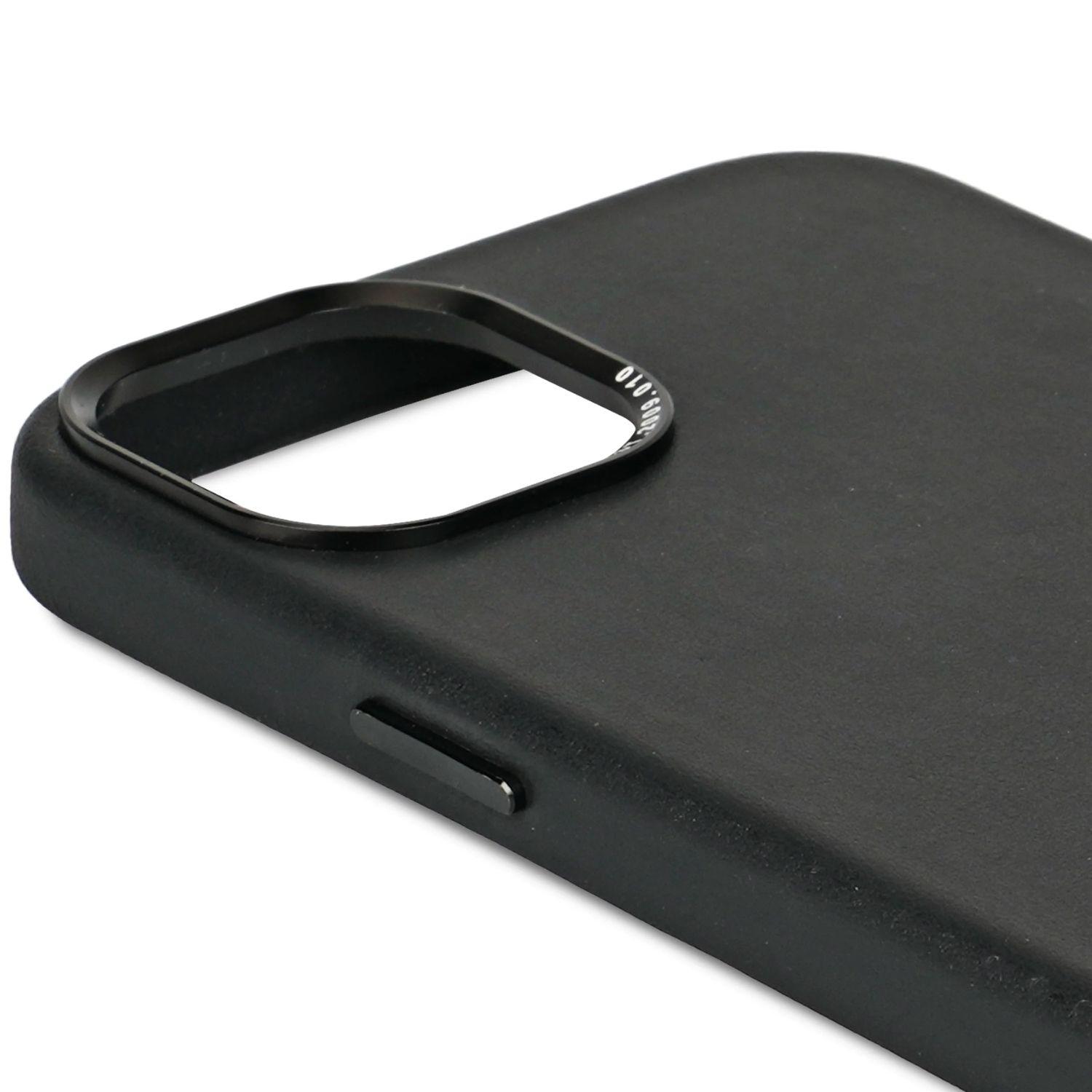 Funda cuero Backcover con MagSafe iPhone 15 Decoded Negro-2