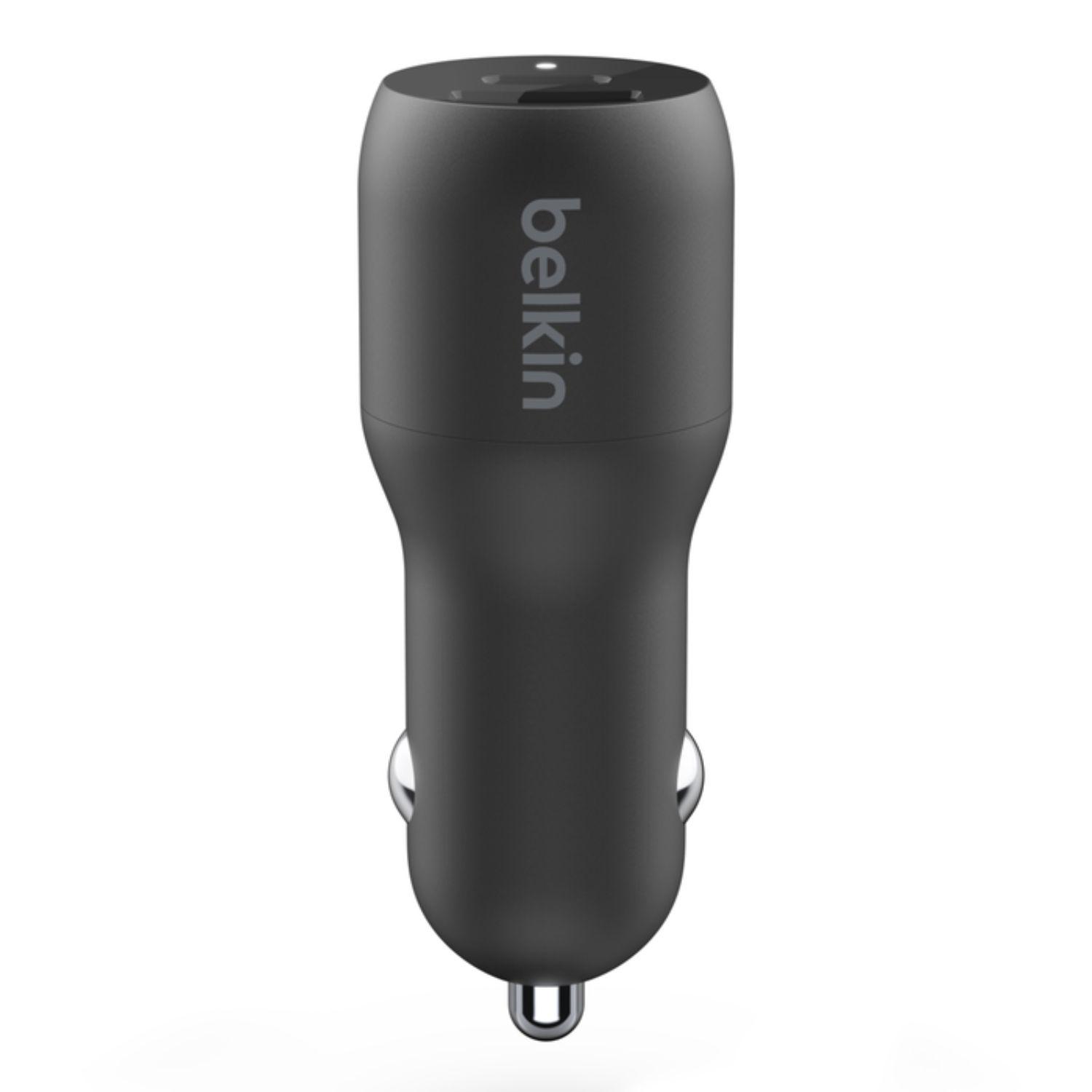 Cargador de auto 37W con cable USB-C a Lightning Negro-3