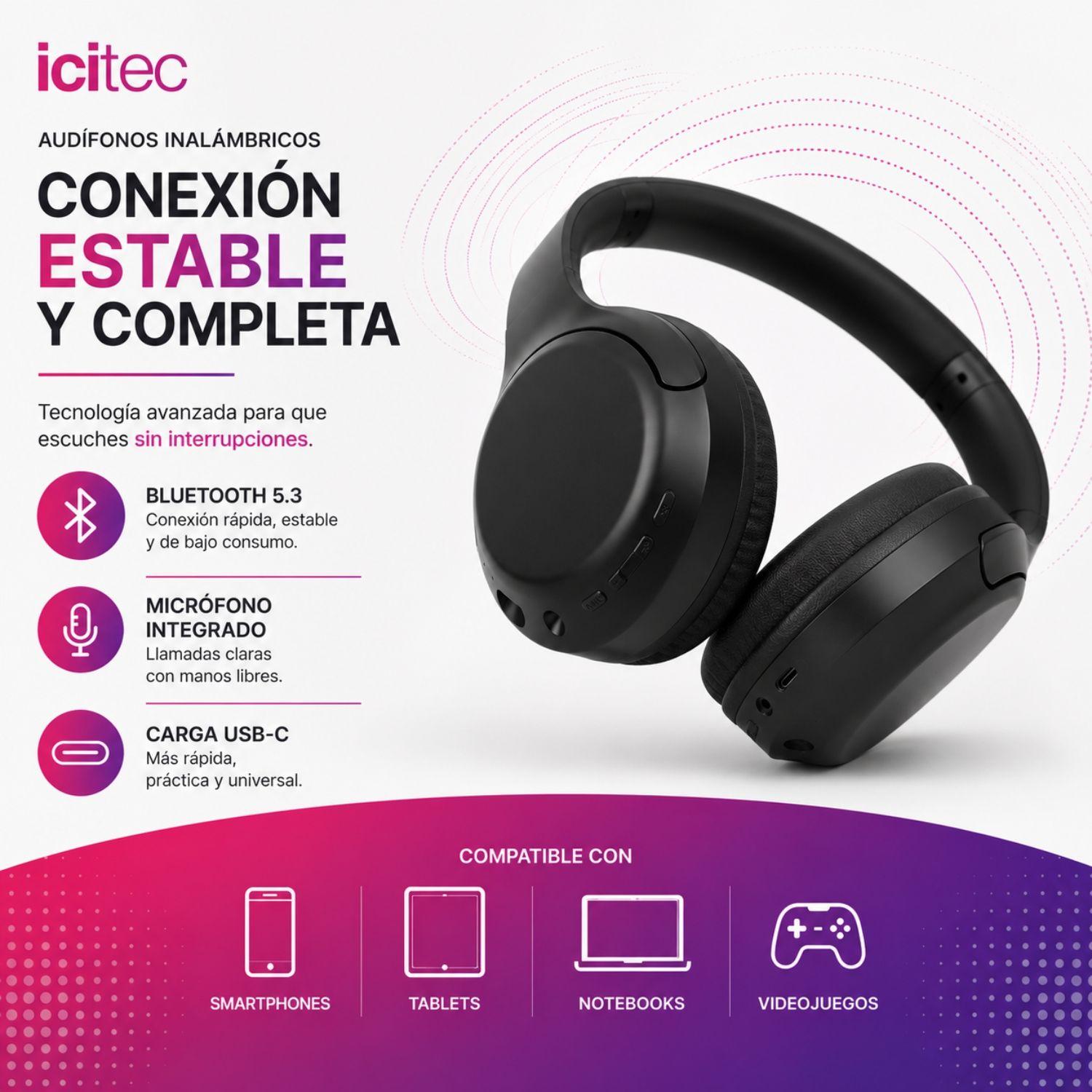 Audífonos Icitec RAK con Cancelación de Ruido-4