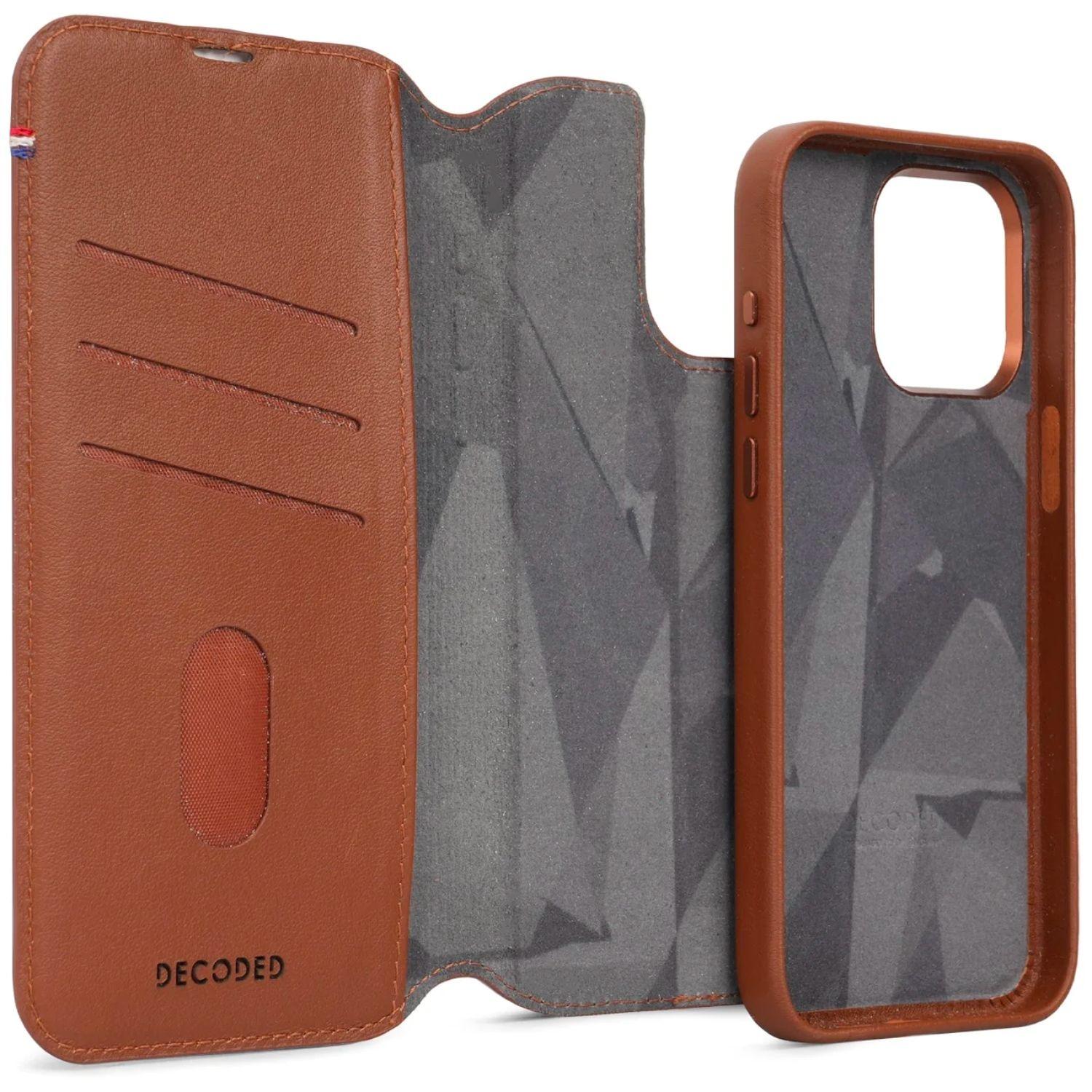 Funda cuero Wallet MagSafe iPhone 15 Pro Max Decoded Café-6