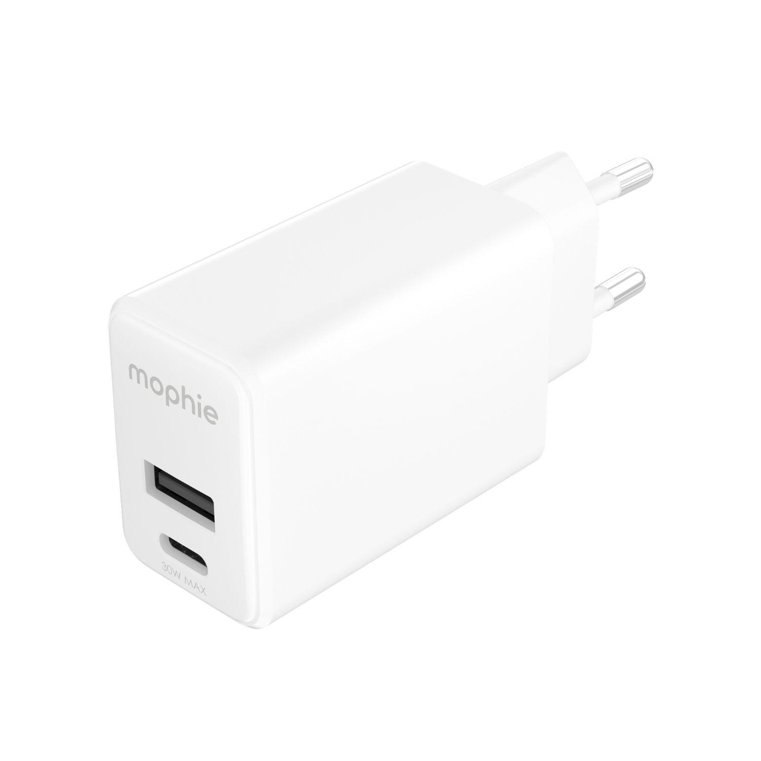 Cargador de Pared mophie essentials de 30W PD USB-C y USB-A-0