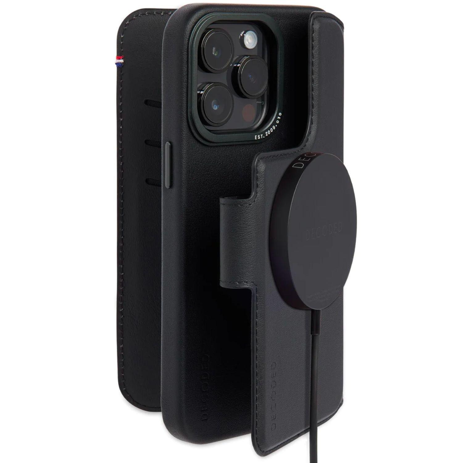Funda cuero Wallet MagSafe iPhone 14 Pro Max Decoded Negro-1