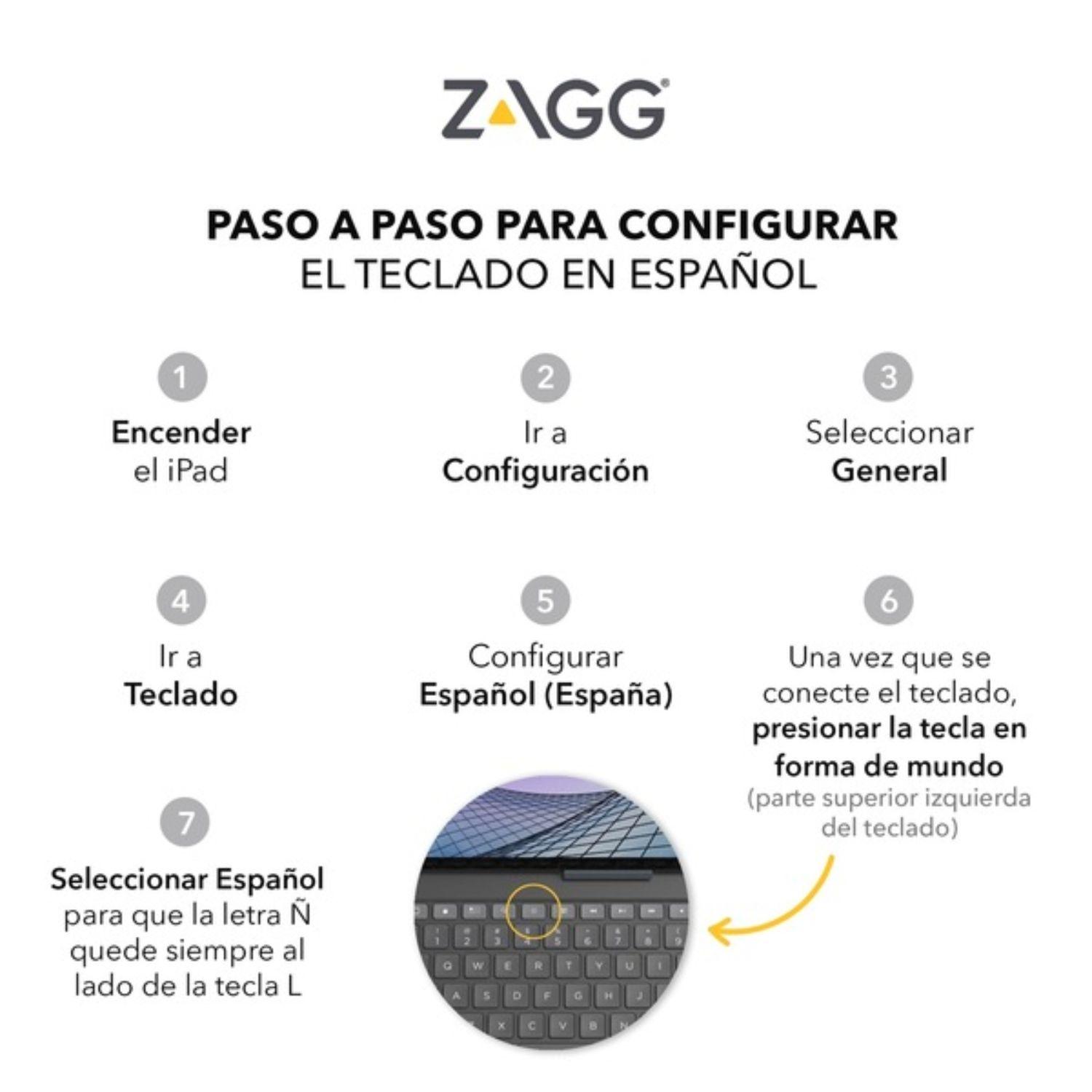 Funda Con Teclado Ingles Pro Keys Para iPad Pro 11 Zagg-8