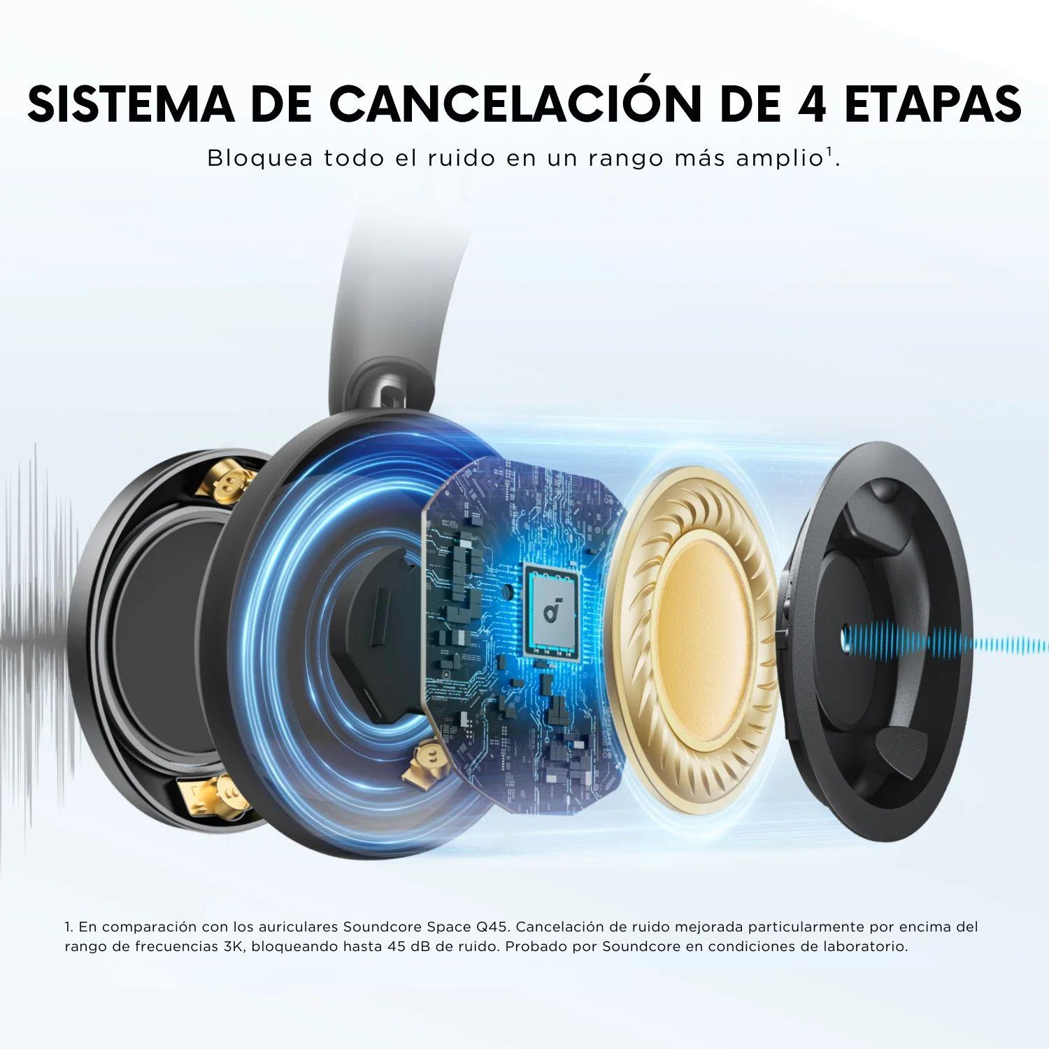 Audifono Over Ear Noise Cancelling Space One Pro Negro-3