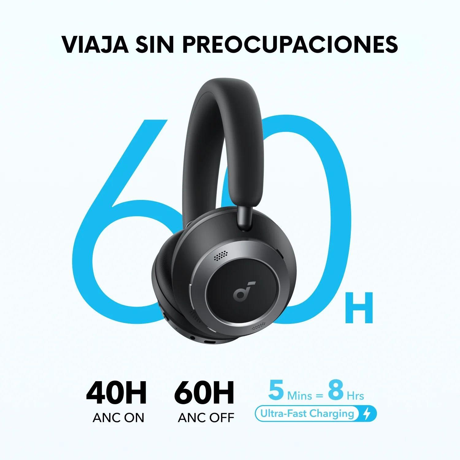 Audifono Over Ear Noise Cancelling Space One Pro Negro-5