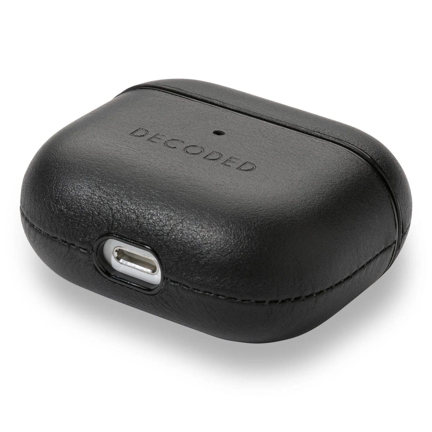 Funda Cuero Para AirPods 3ª Gen Deocded Negro-1