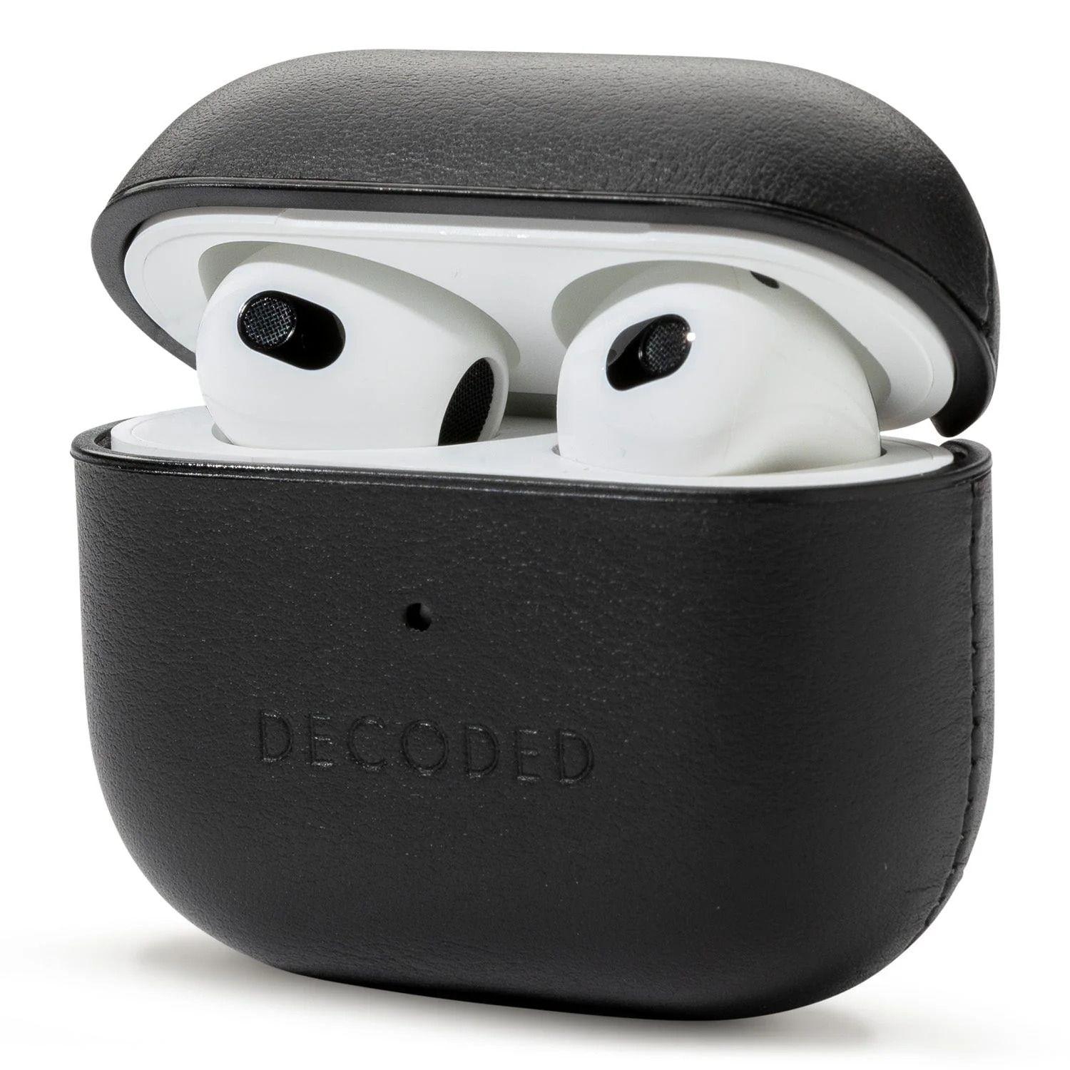 Funda Cuero Para AirPods 3ª Gen Deocded Negro-2