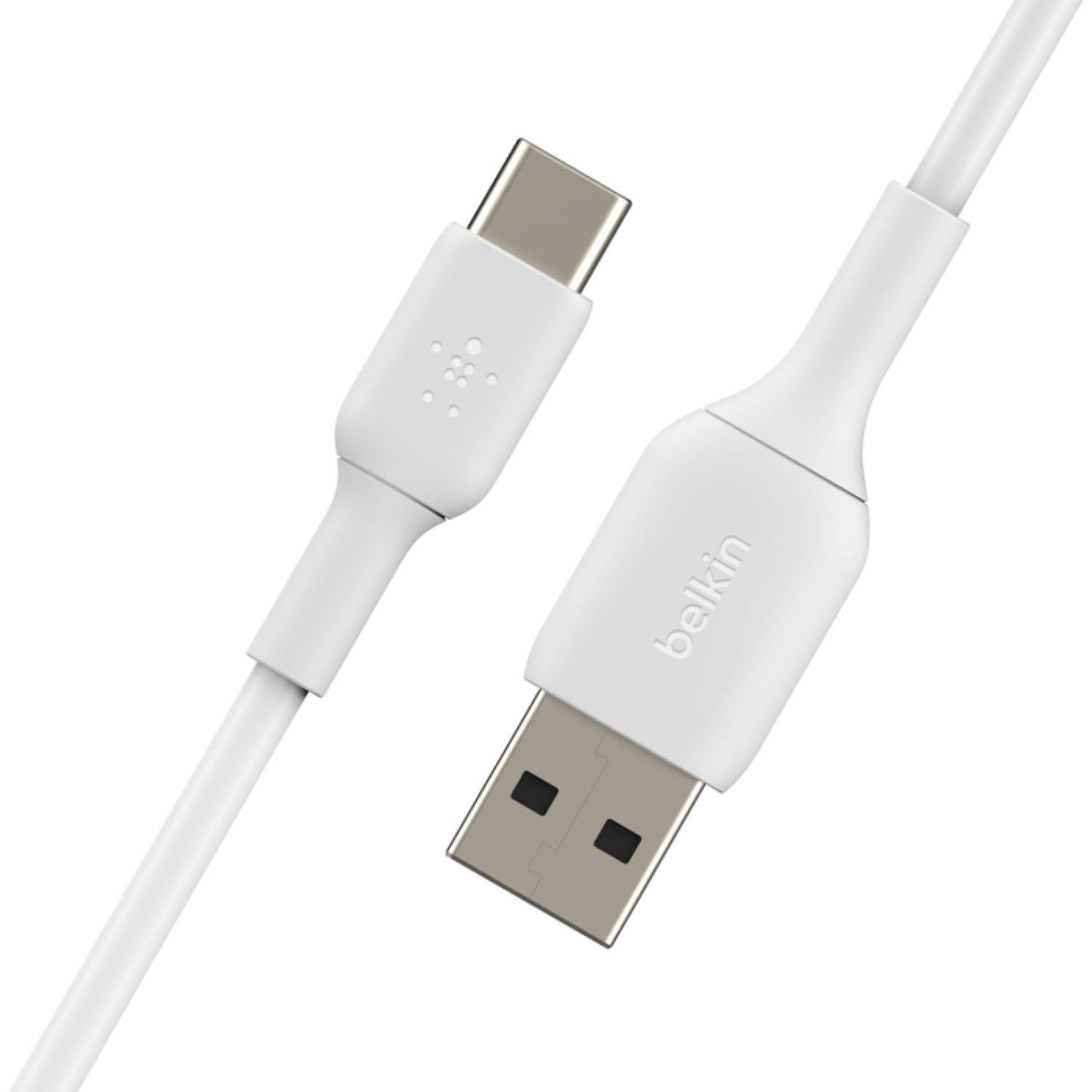 Cable USB-A a USB-C 1.0 Mt PVC Belkin Blanco-3