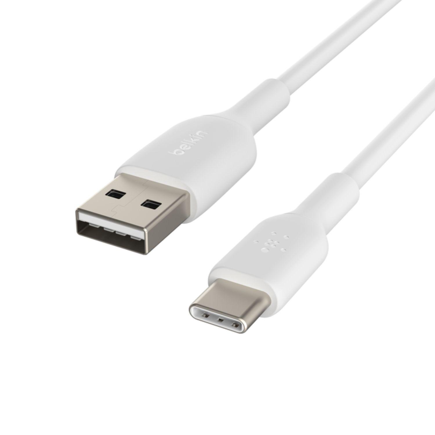 Cable USB-A a USB-C 1.0 Mt PVC Belkin Blanco-4