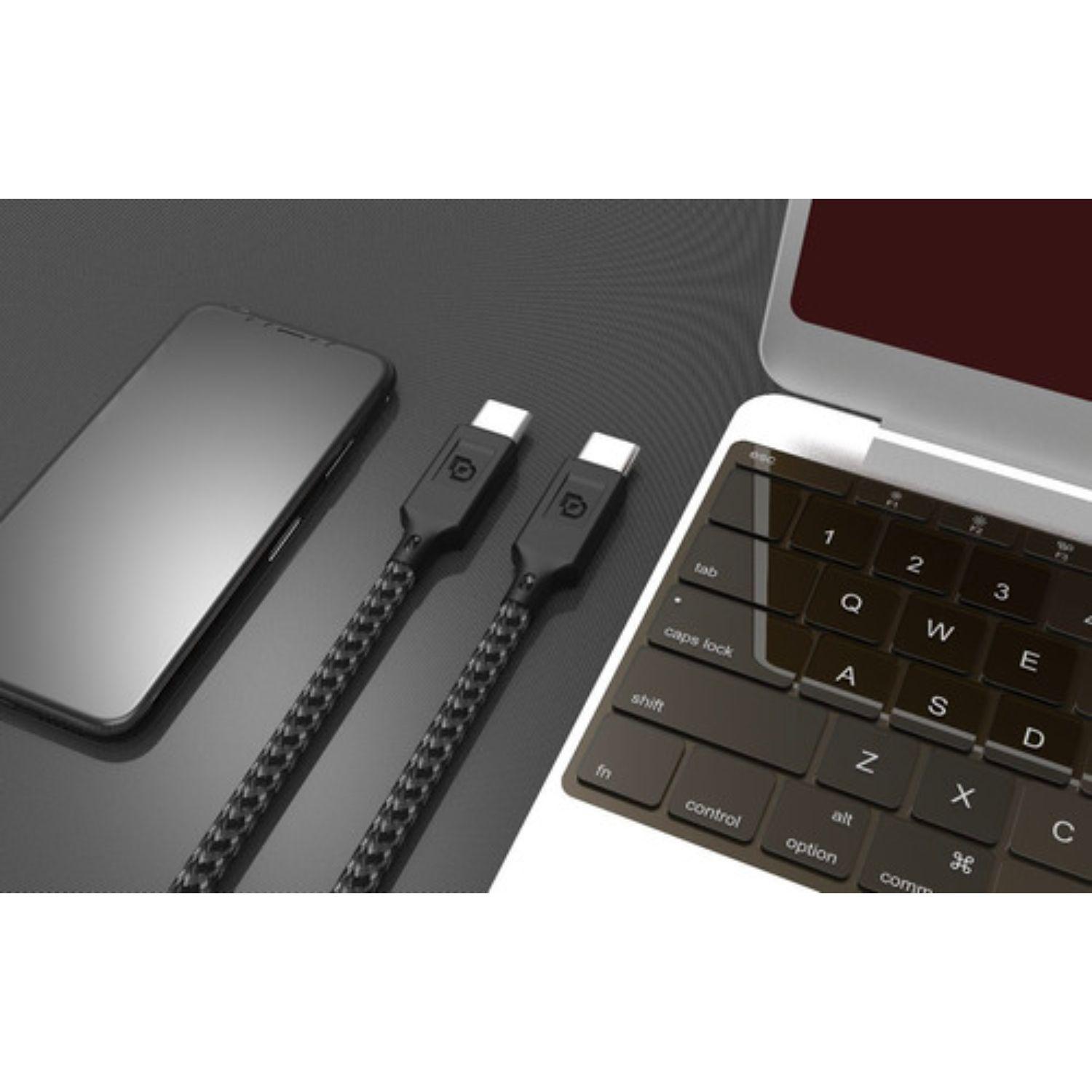 Cable Usb-c A Usb-c, Usb 3.2, 1.2 Mt Rugged Dusted Negro-4