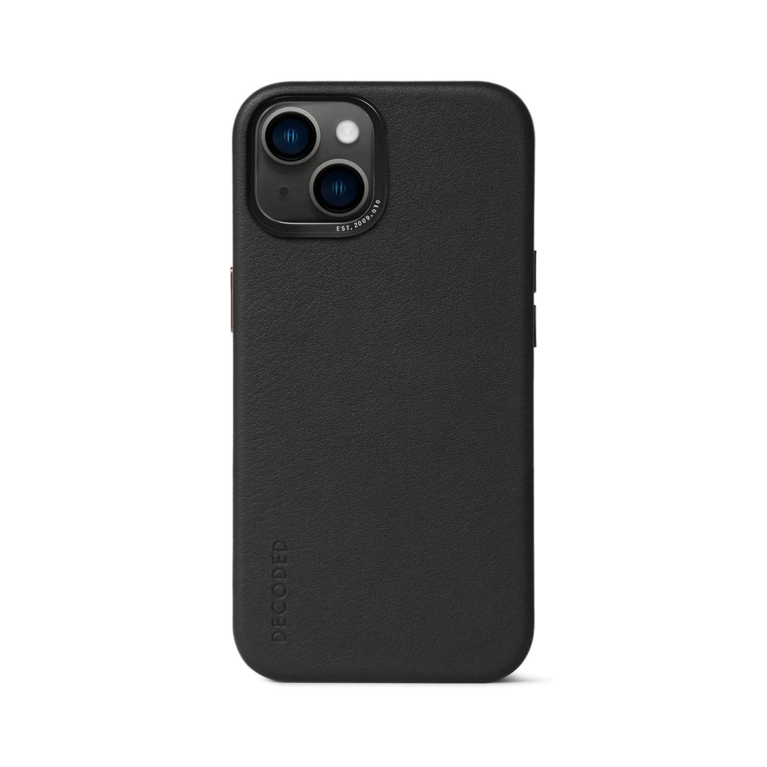 Funda Cuero Backcover Magsafe Para iPhone 14 Decoded Negra-0