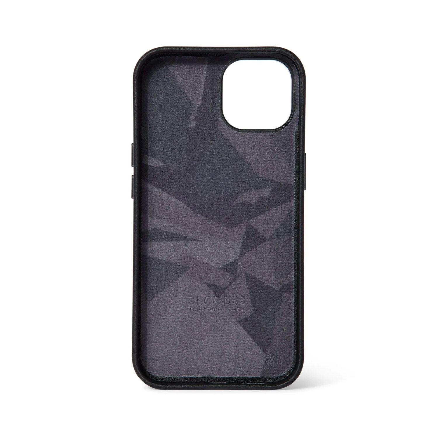 Funda Cuero Backcover Magsafe Para iPhone 14 Decoded Negra-1