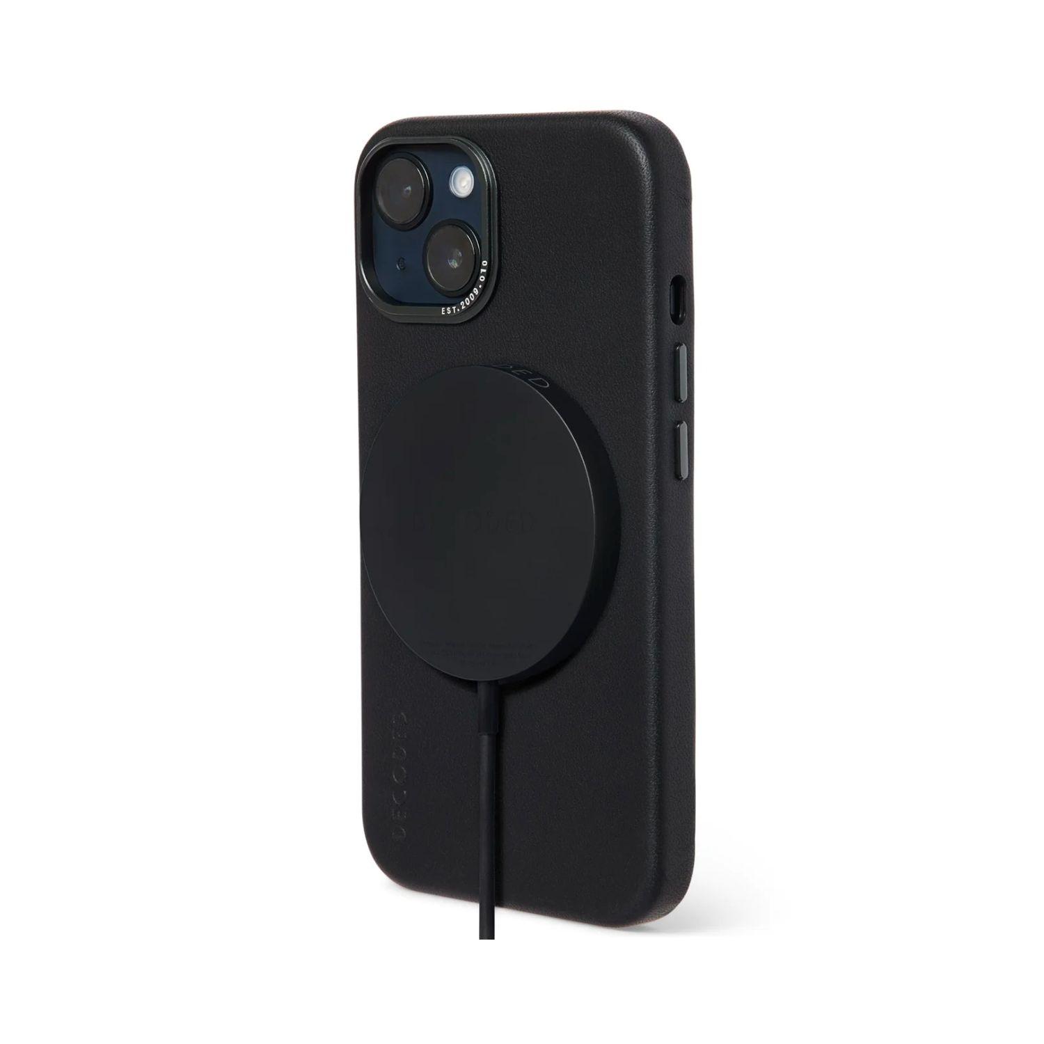 Funda Cuero Backcover Magsafe Para iPhone 14 Decoded Negra-2