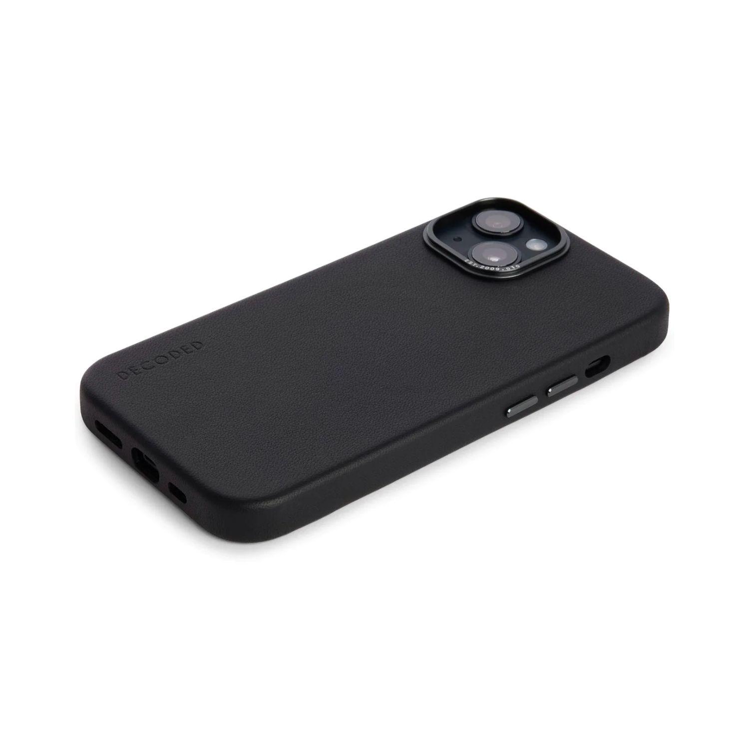 Funda Cuero Backcover Magsafe Para iPhone 14 Decoded Negra-5