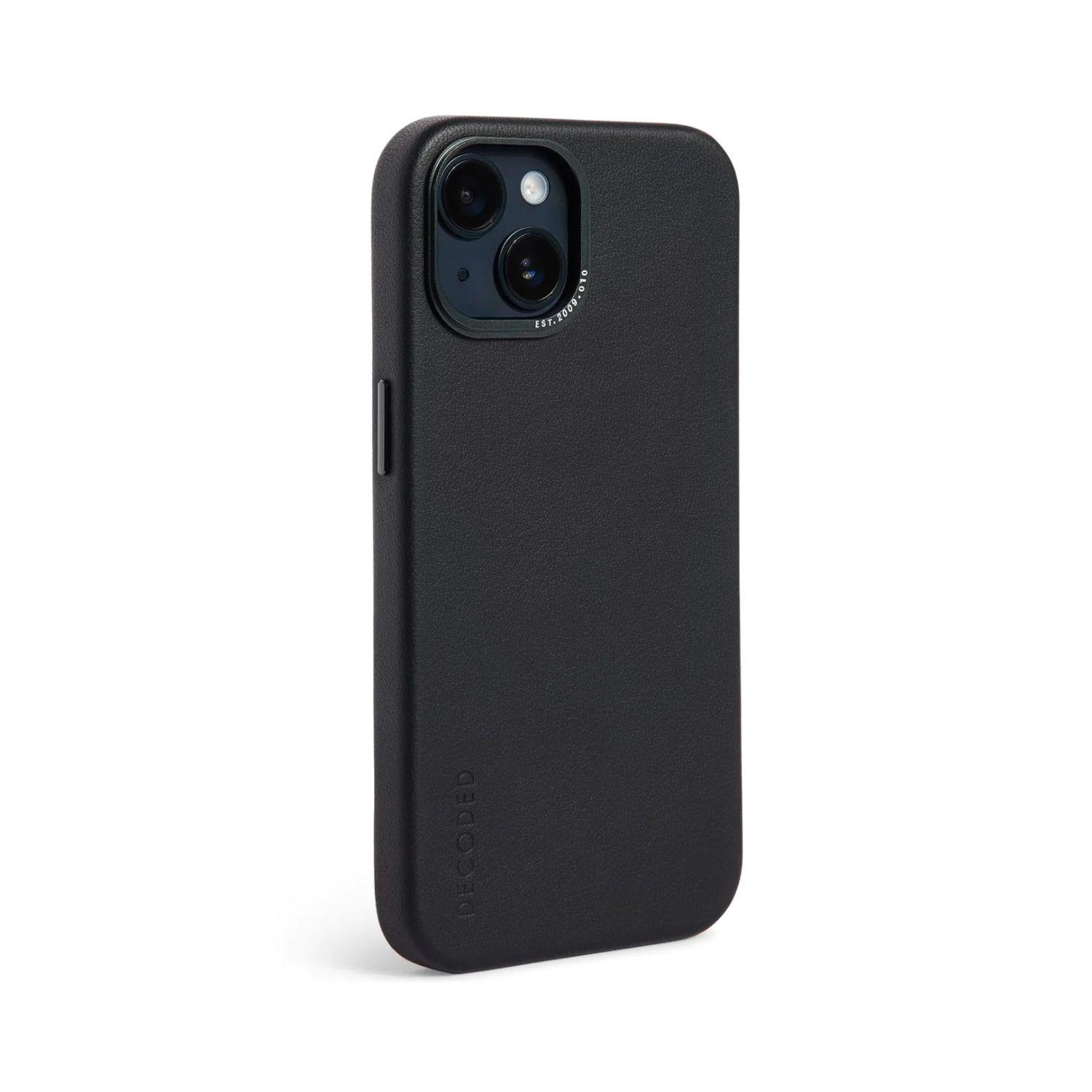 Funda Cuero Backcover Magsafe Para iPhone 14 Decoded Negra-6
