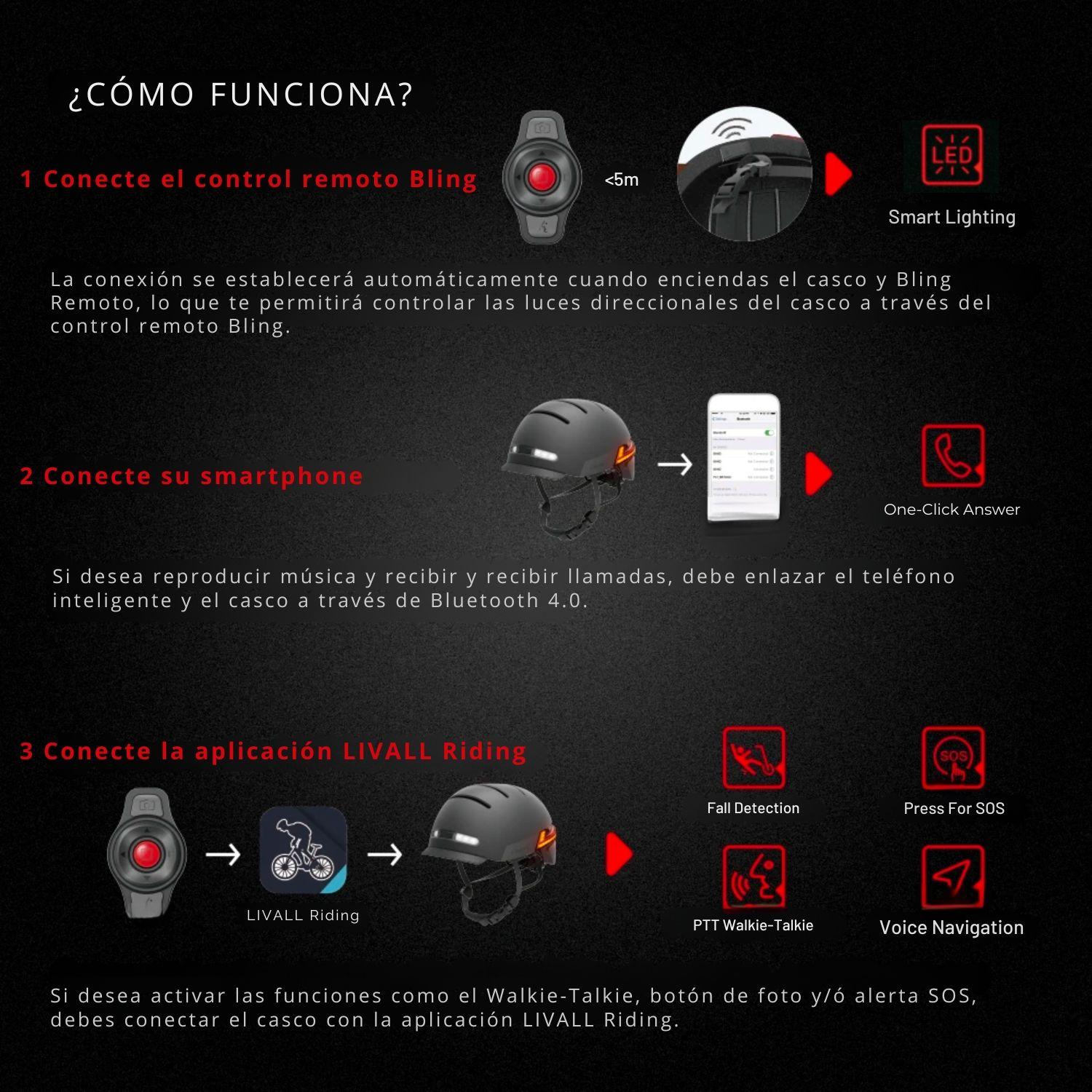 Casco inteligente LED BH51M NEO Talla M Negro-7
