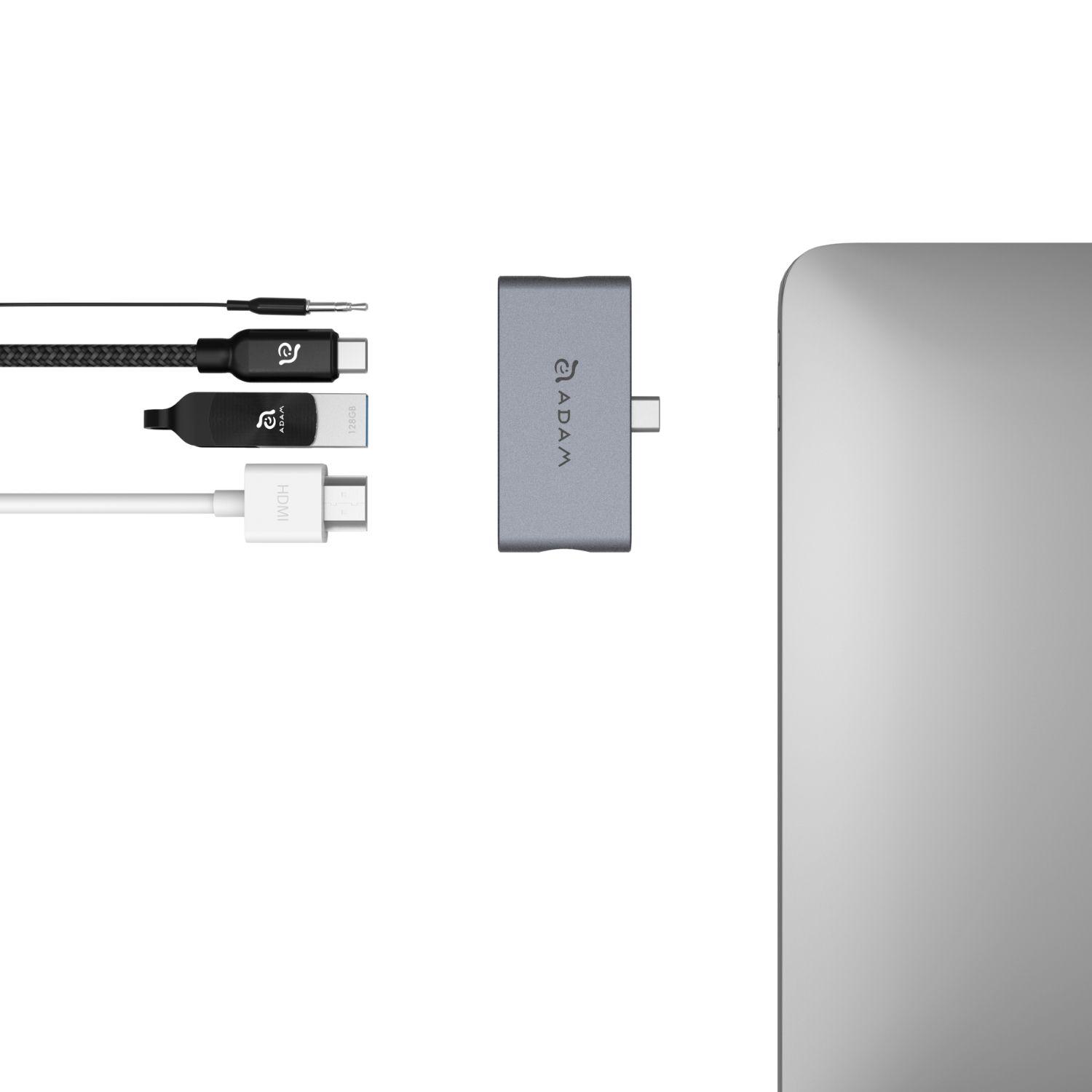 Adaptador Usb-c Multipuerto Adam Elements Casa Hub I4-3