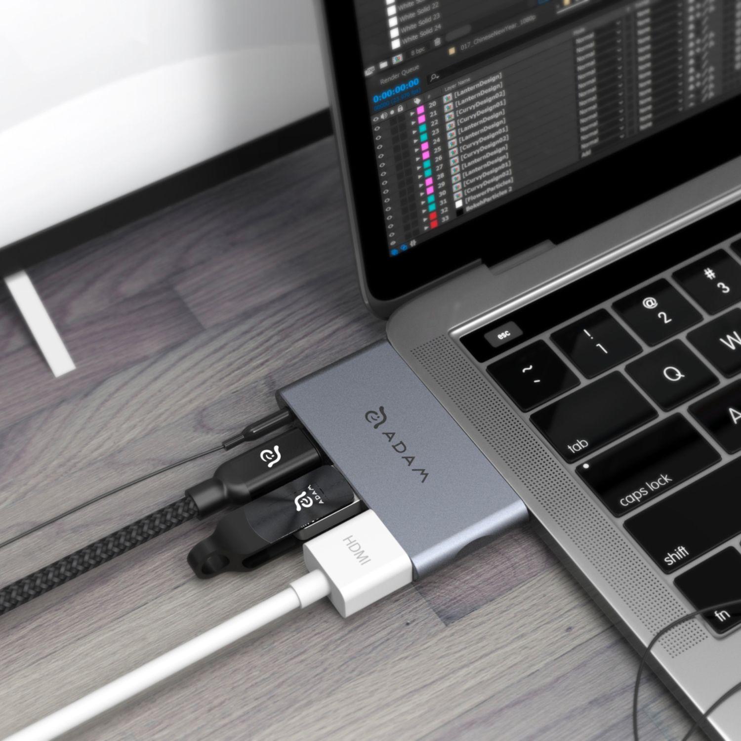 Adaptador Usb-c Multipuerto Adam Elements Casa Hub I4-6