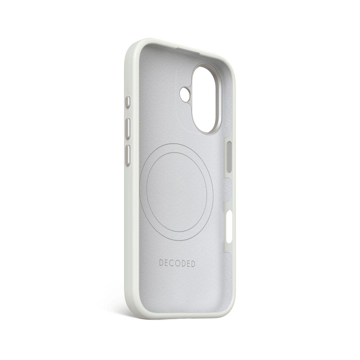 Funda silicona antimicrobial Magsafe iPhone 16 Decoded Gris-3