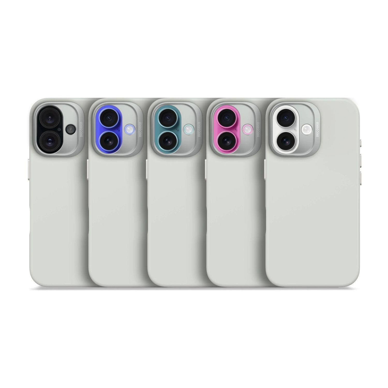 Funda silicona antimicrobial Magsafe iPhone 16 Decoded Gris-9