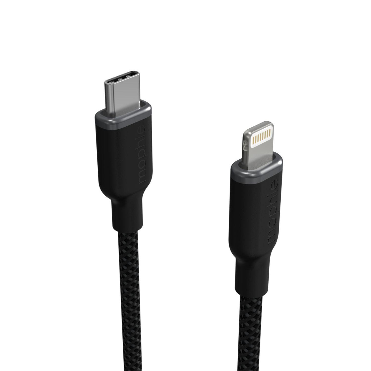 Cable USB-C a Lightning 2m 30W Mophie Negro-1