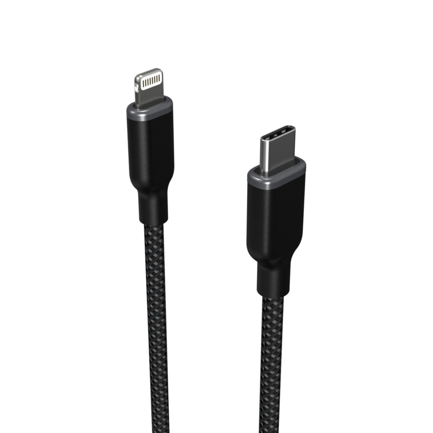 Cable USB-C a Lightning 2m 30W Mophie Negro-2