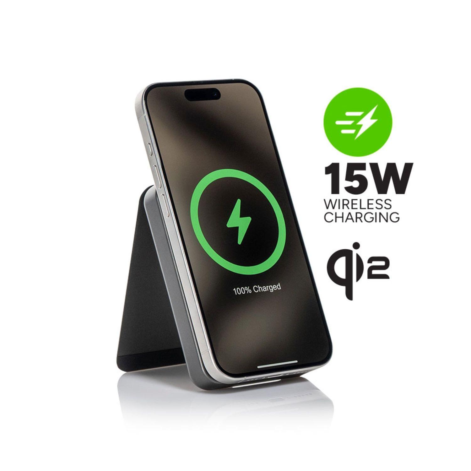 Batería externa mophie 5.000 mAh magnética snap+ con stand-1