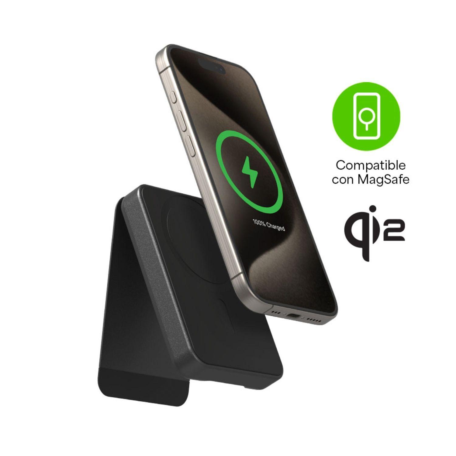 Batería externa mophie 5.000 mAh magnética snap+ con stand-7