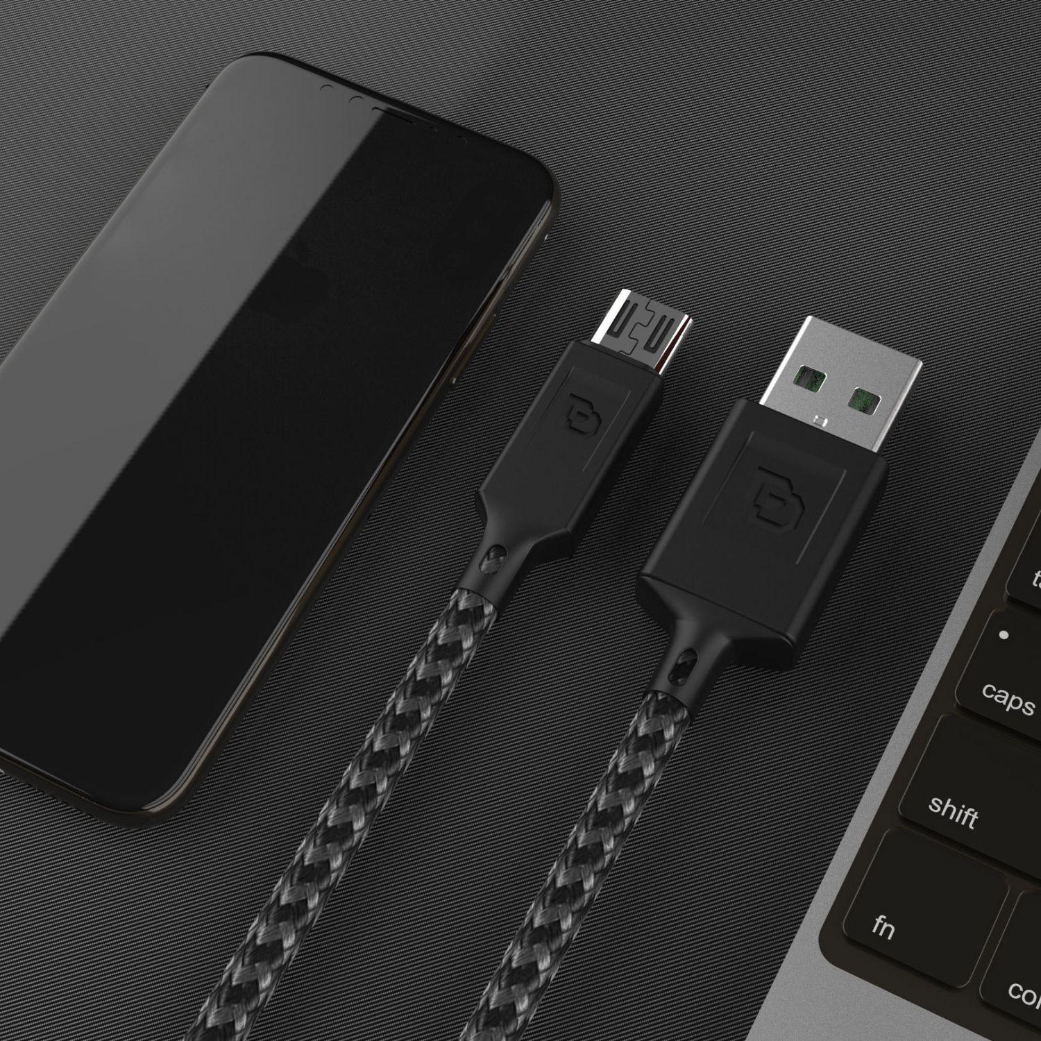 Cable Micro Usb A Usb 1.2 Mt Rugged Negro Dusted-5