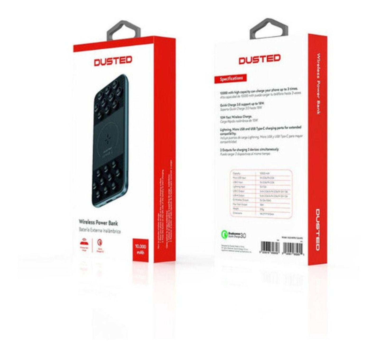 Bateria Externa Inalámbrica Dusted 10.000 Mah Carga Rapida-3