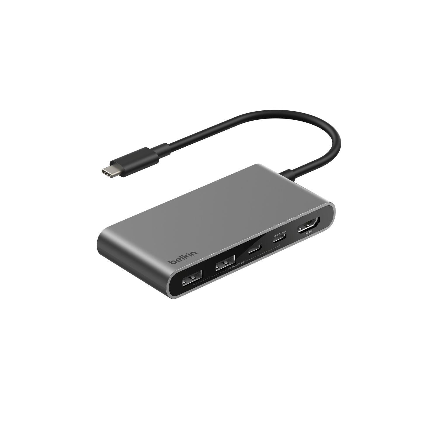 Hub USB-C de 5 puertos gris espacial-0