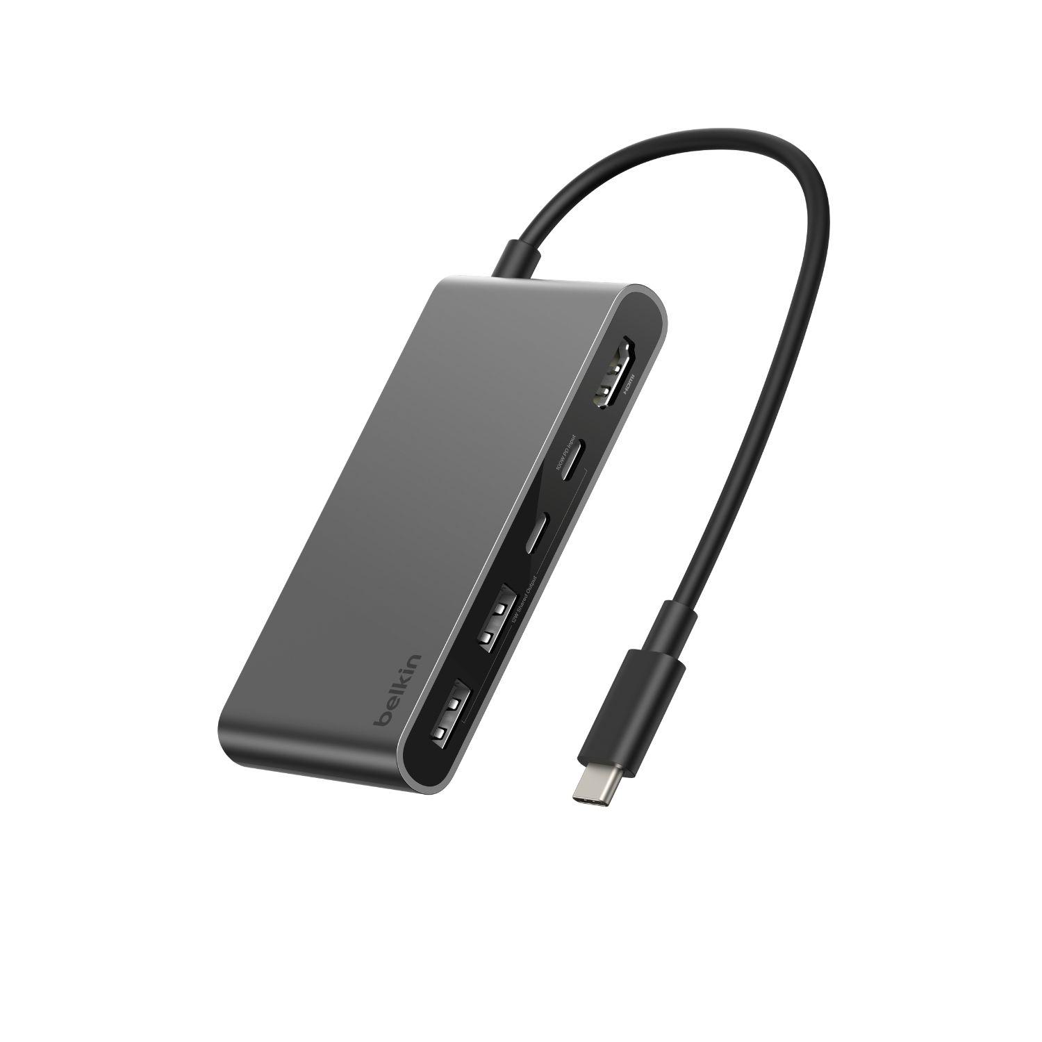 Hub USB-C de 5 puertos gris espacial-1